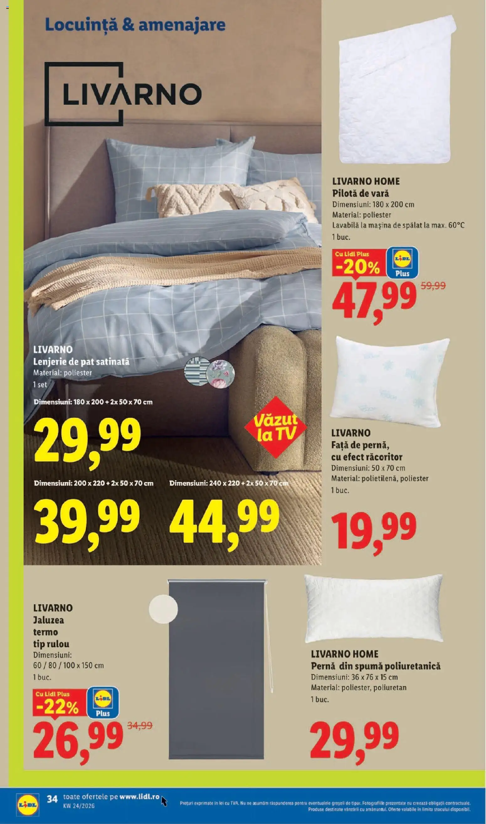 Catalog LIDL 8 - 13 Iunie 2026 | Pagina 34 | Produse: Mașină De Spălat, Lenjerie de pat, Pernă, Türk kahvesi öğütme değirmeni