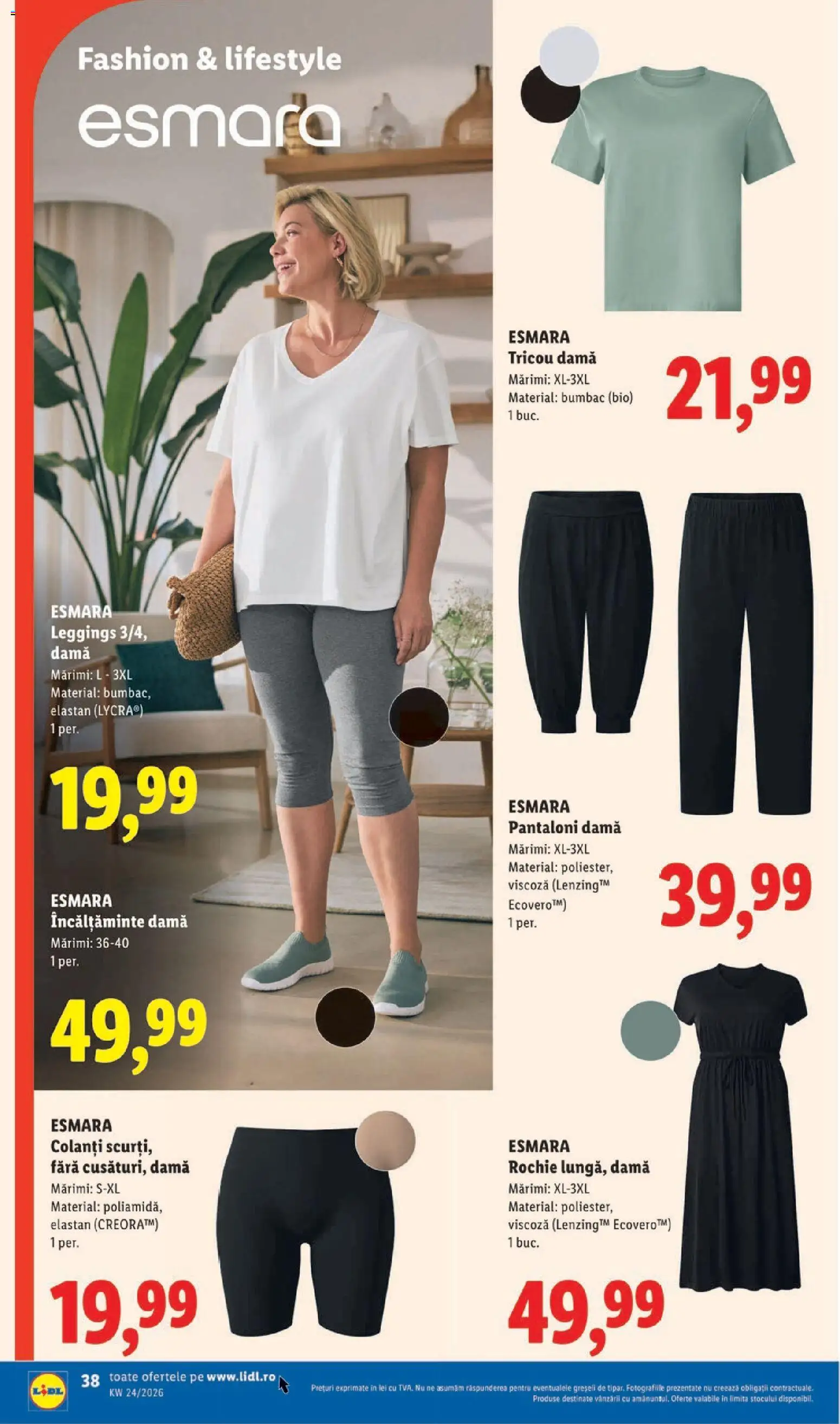 Catalog LIDL 8 - 13 Iunie 2026 | Pagina 38 | Produse: Şerit ödül, Rochie, Tricou, Colanți