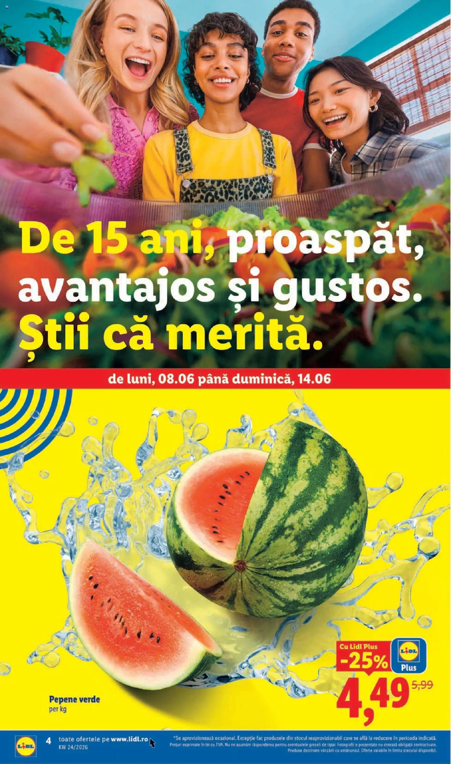 Catalog LIDL 8 - 13 Iunie 2026 | Pagina 4 | Produse: Pepene Verde