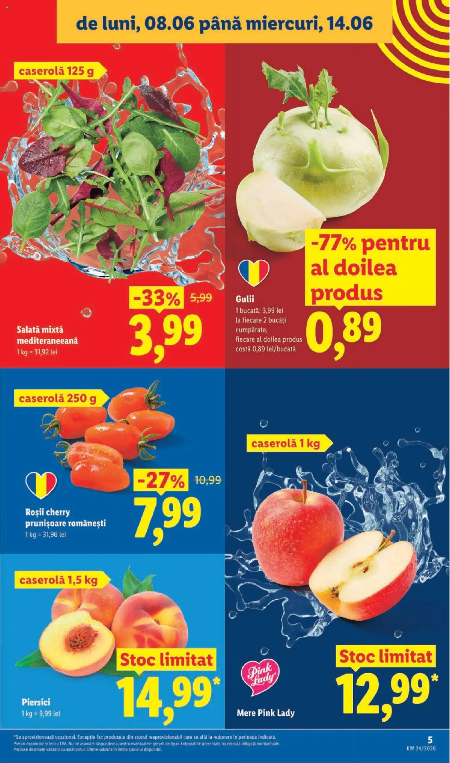 Catalog LIDL 8 - 13 Iunie 2026 | Pagina 5 | Produse: Mere, Roșii, Salată