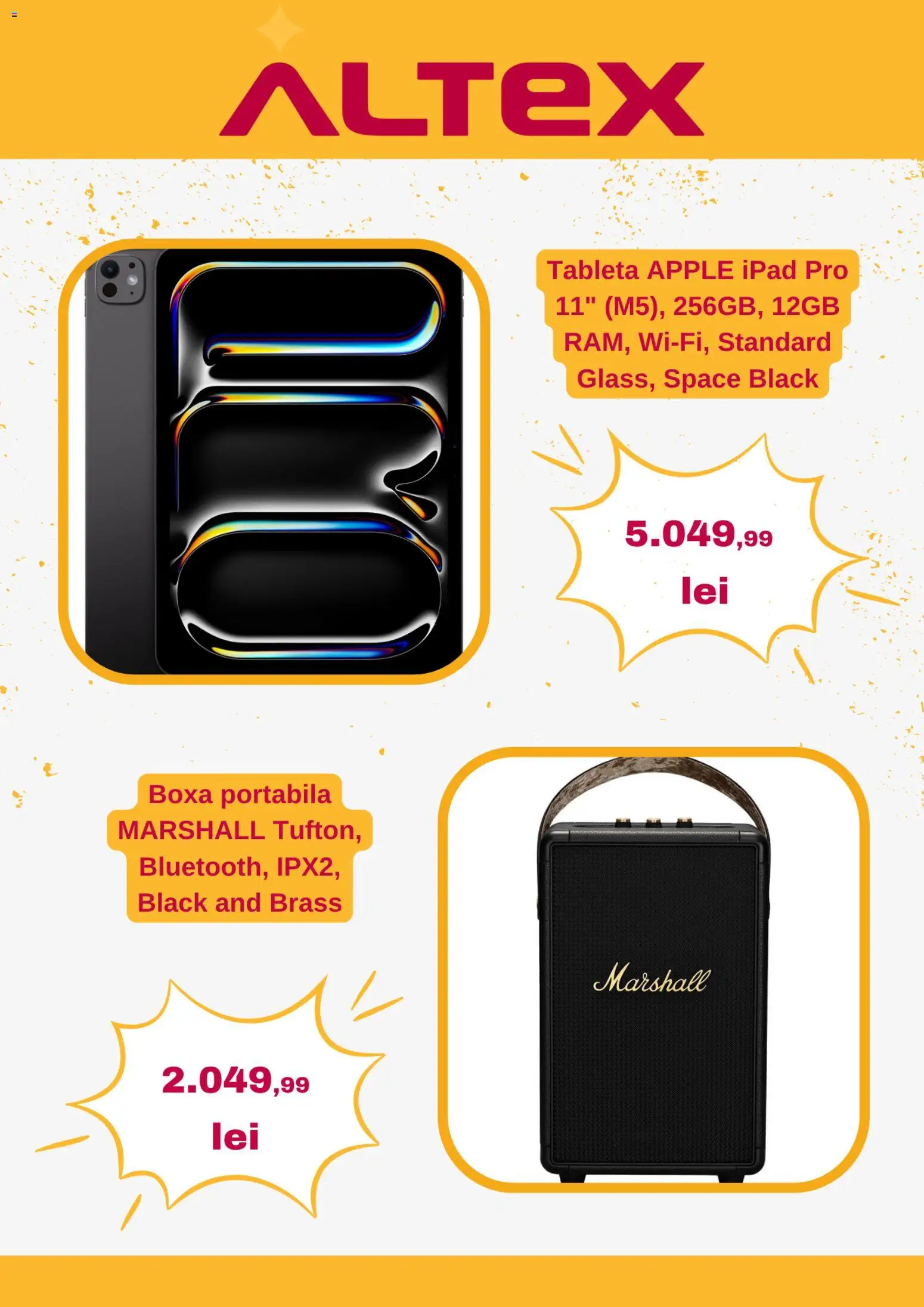 Catalog Altex 4 - 9 Iunie 2026 | Pagina 2 | Produse: Tabletă, Apple, Boxă portabilă