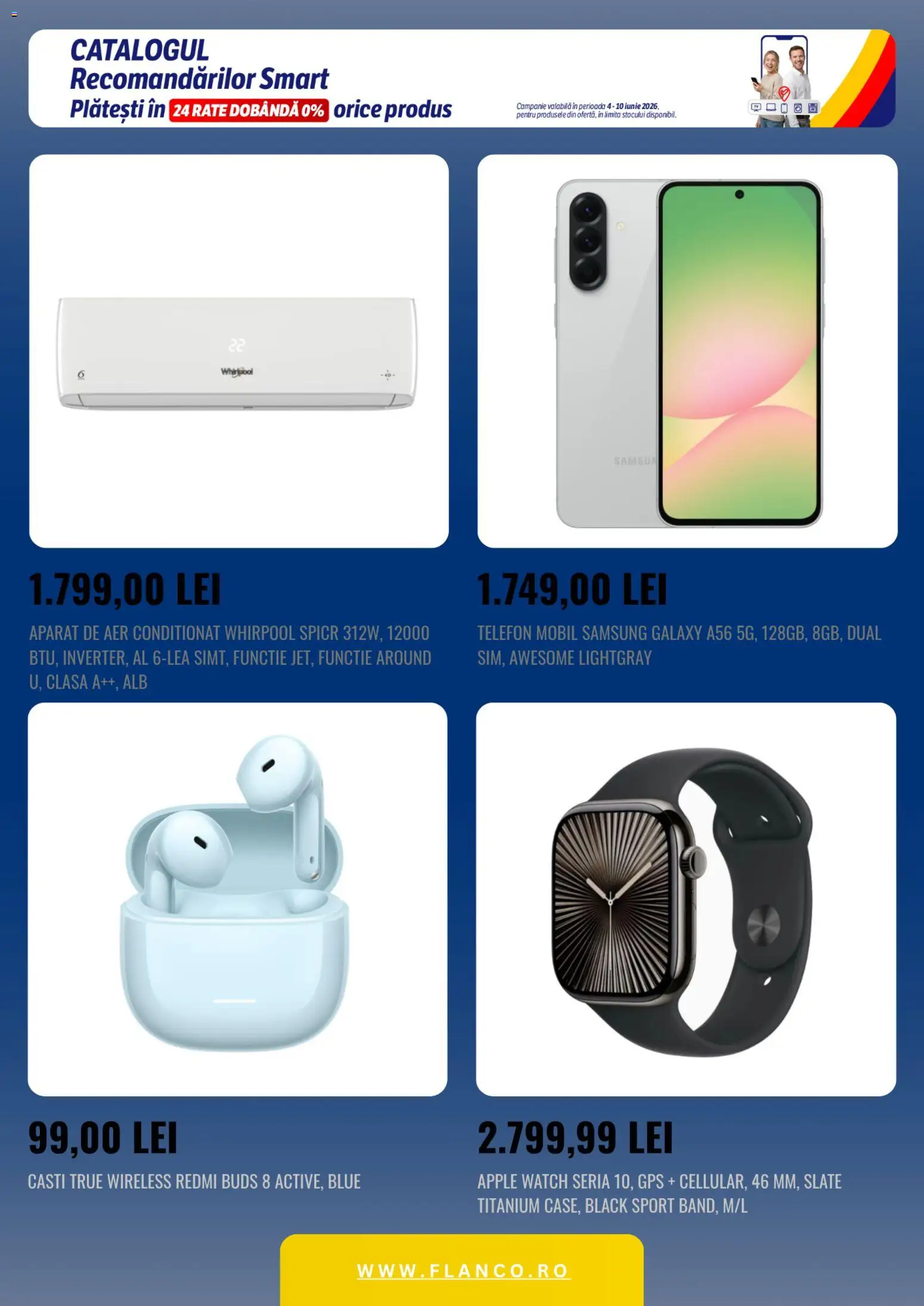 Catalog Flanco 4 - 9 Iunie 2026 | Pagina 3 | Produse: Telefon, Căști, Aer Condiționat, Apple