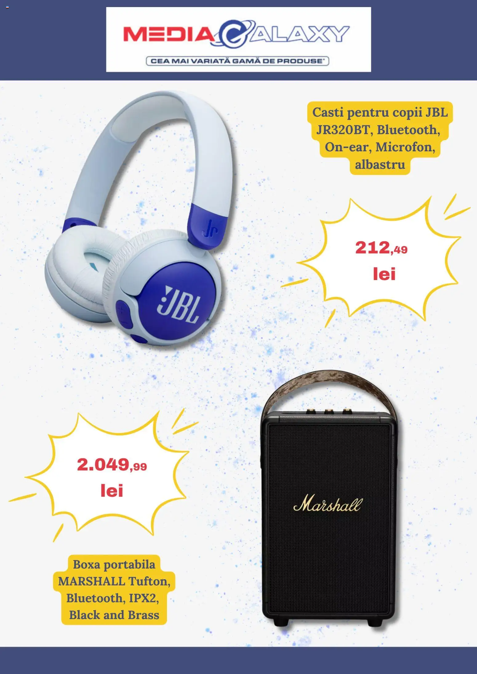 Catalog Media Galaxy 4 - 9 Iunie 2026 | Pagina 2 | Produse: Căști, Boxă portabilă