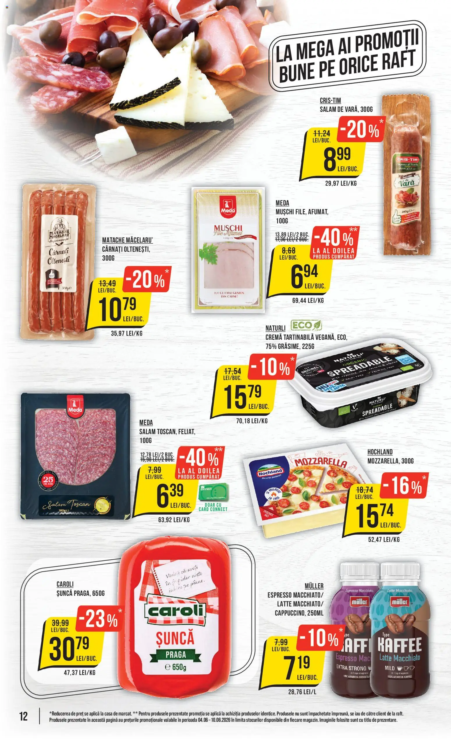 Catalog Mega Image 4 - 9 Iunie 2026 | Pagina 12 | Produse: Mozzarella, Cremă, Salam, Cremă tartinabilă