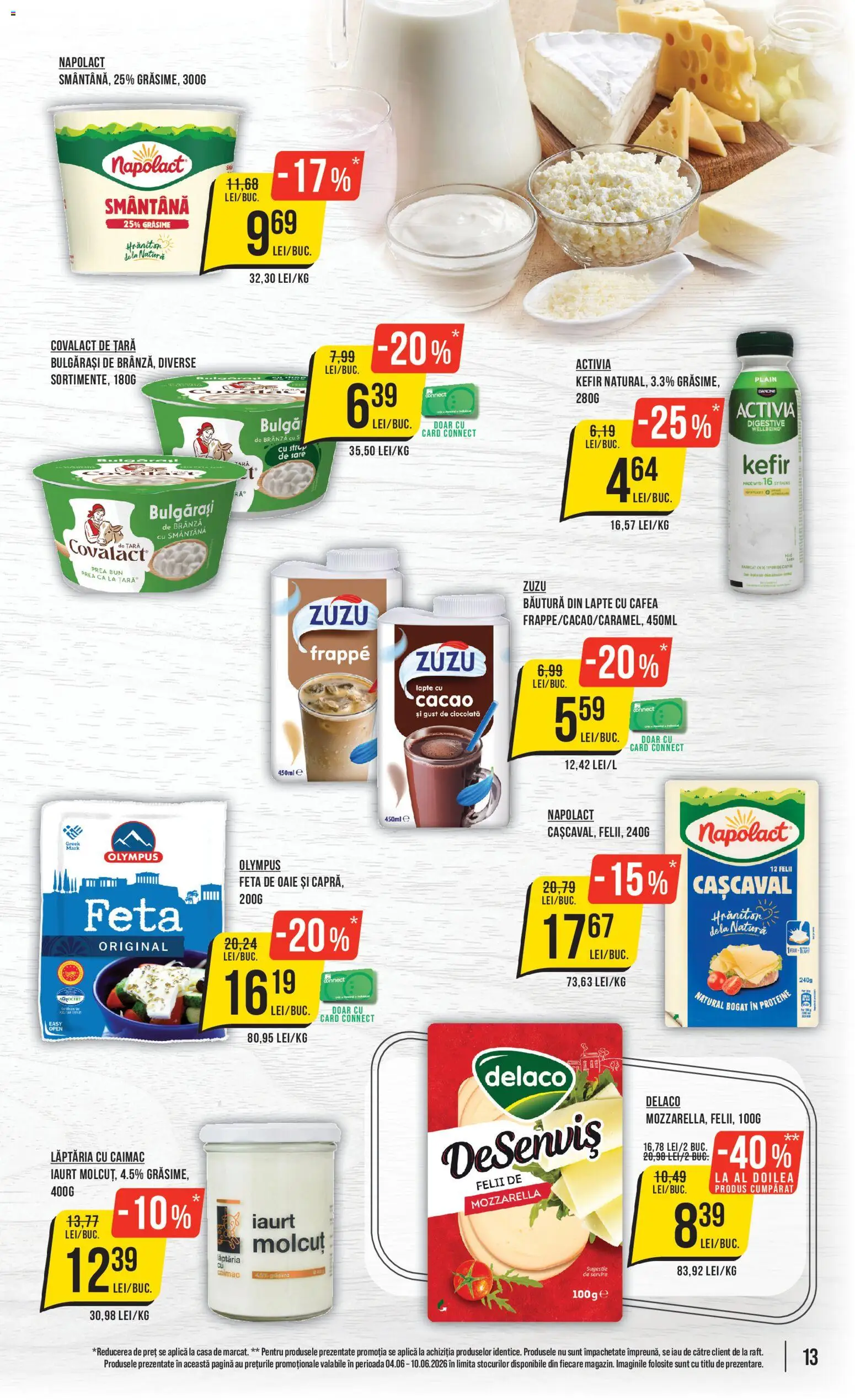 Catalog Mega Image 4 - 9 Iunie 2026 | Pagina 13 | Produse: Masaüstü kılıfı, Lapte, Kefir, Cacao