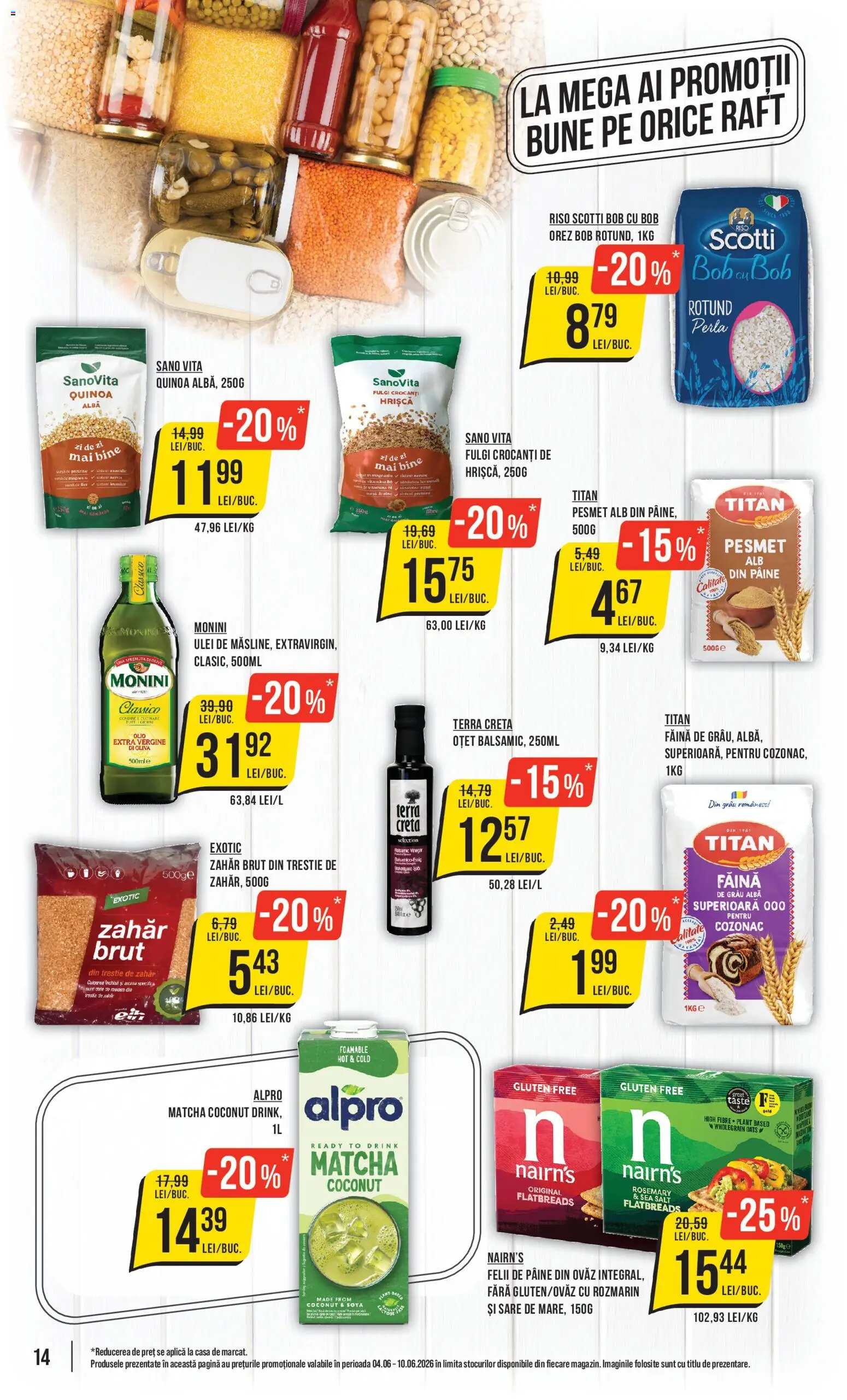 Catalog Mega Image 4 - 9 Iunie 2026 | Pagina 14 | Produse: Raft, Oțet, Orez, Zahăr