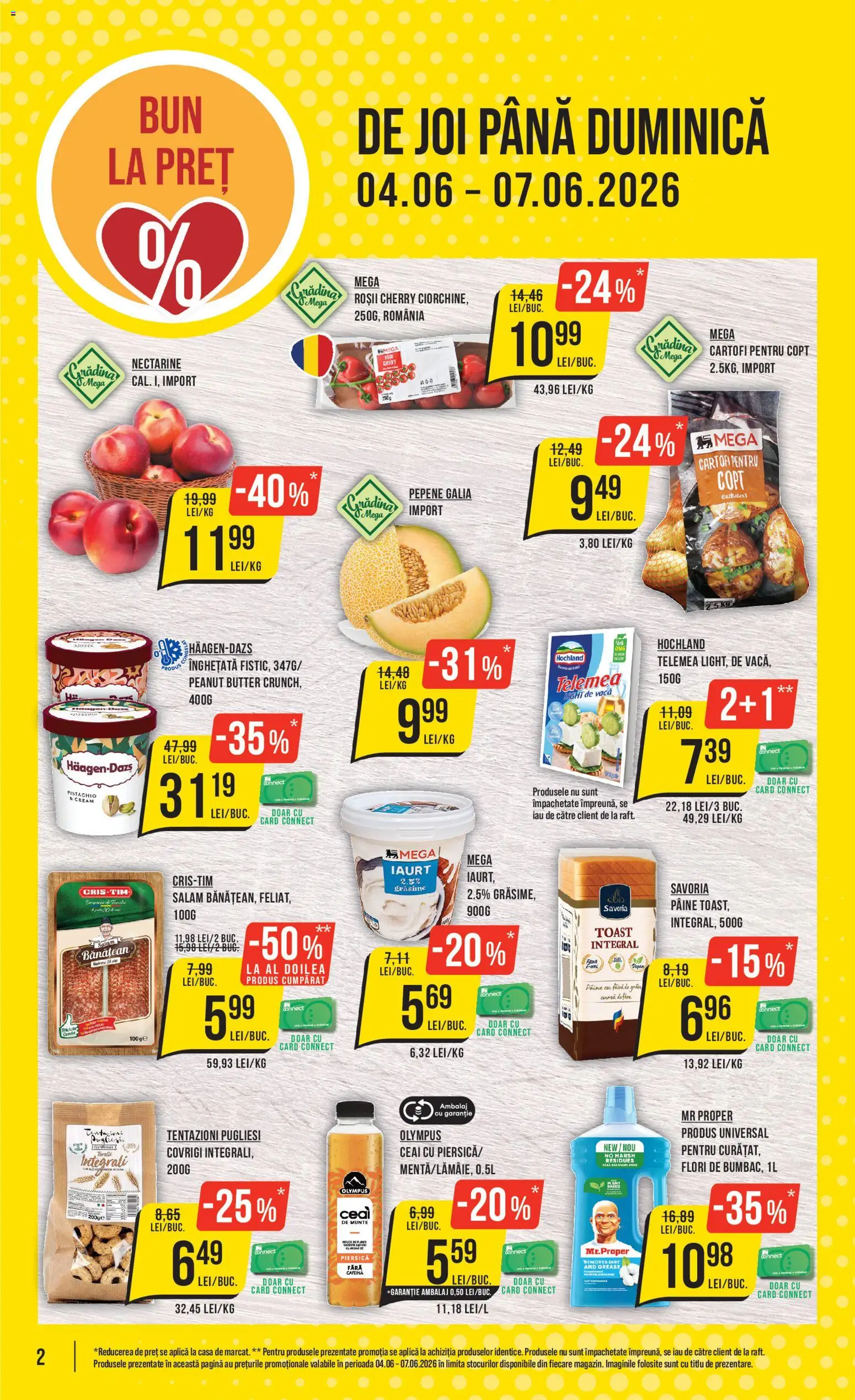 Catalog Mega Image 4 - 9 Iunie 2026 | Pagina 2 | Produse: Piersică, Temizlik kovası, Raft, Înghețată