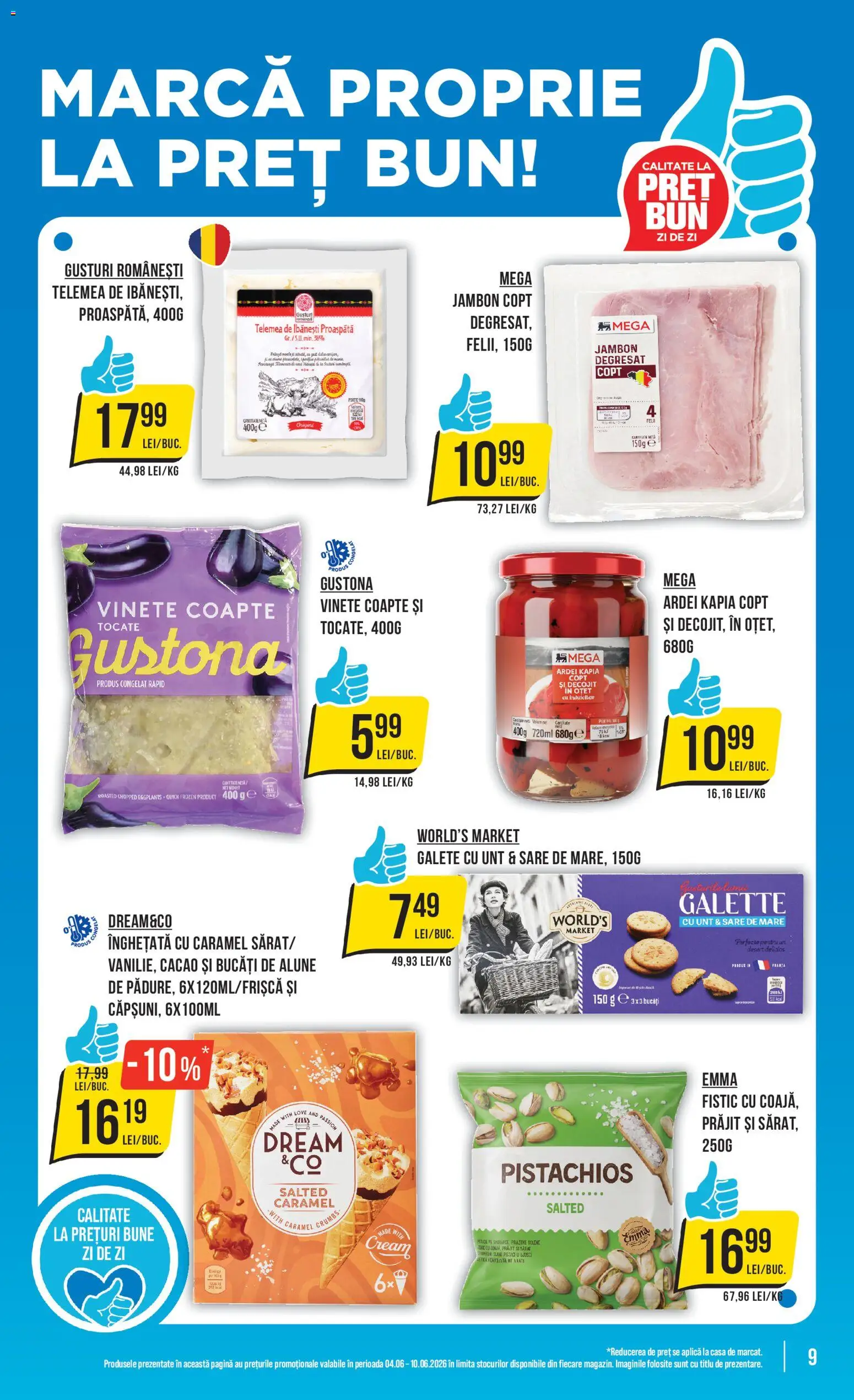 Catalog Mega Image 4 - 9 Iunie 2026 | Pagina 9 | Produse: Unt, Fistic, Cacao, Înghețată