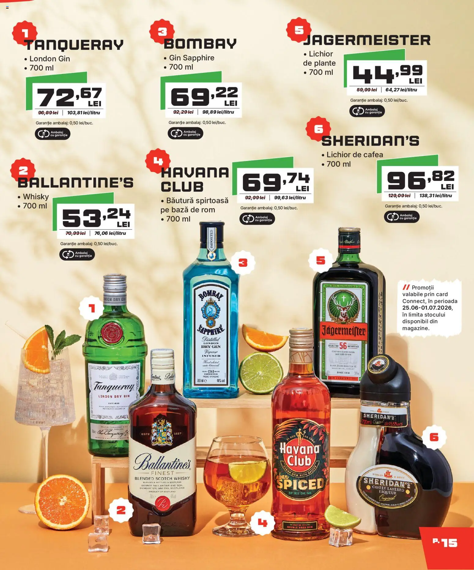 Catalog Mega Image 11 Iunie - 18 Iulie 2026 | Pagina 15 | Produse: Lichior, Cafea, Rom, Gin