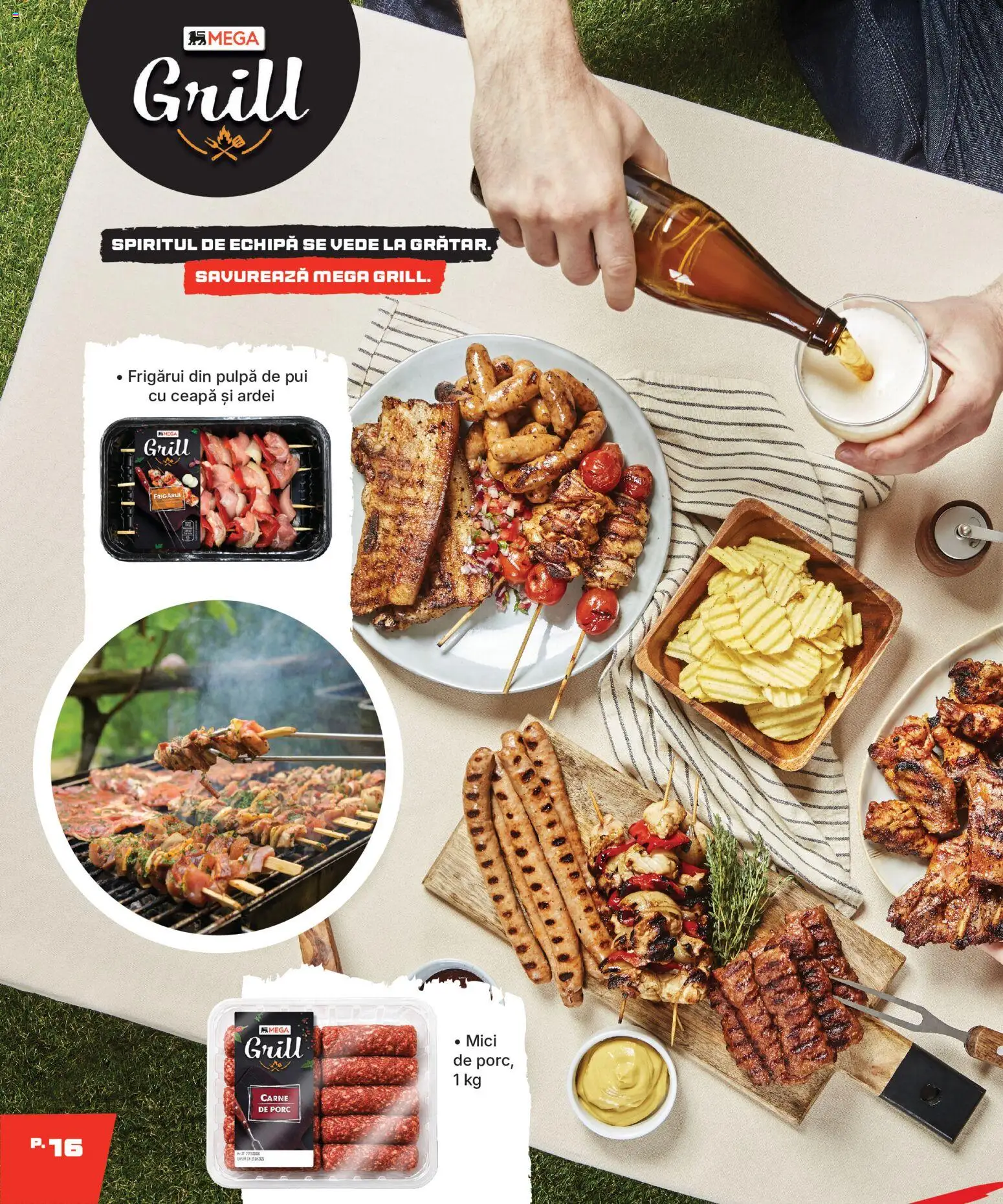 Catalog Mega Image 11 Iunie - 18 Iulie 2026 | Pagina 16 | Produse: Grill, Hacıyatmaz Kedi Oyuncağı, Carne De Porc, Ceapă