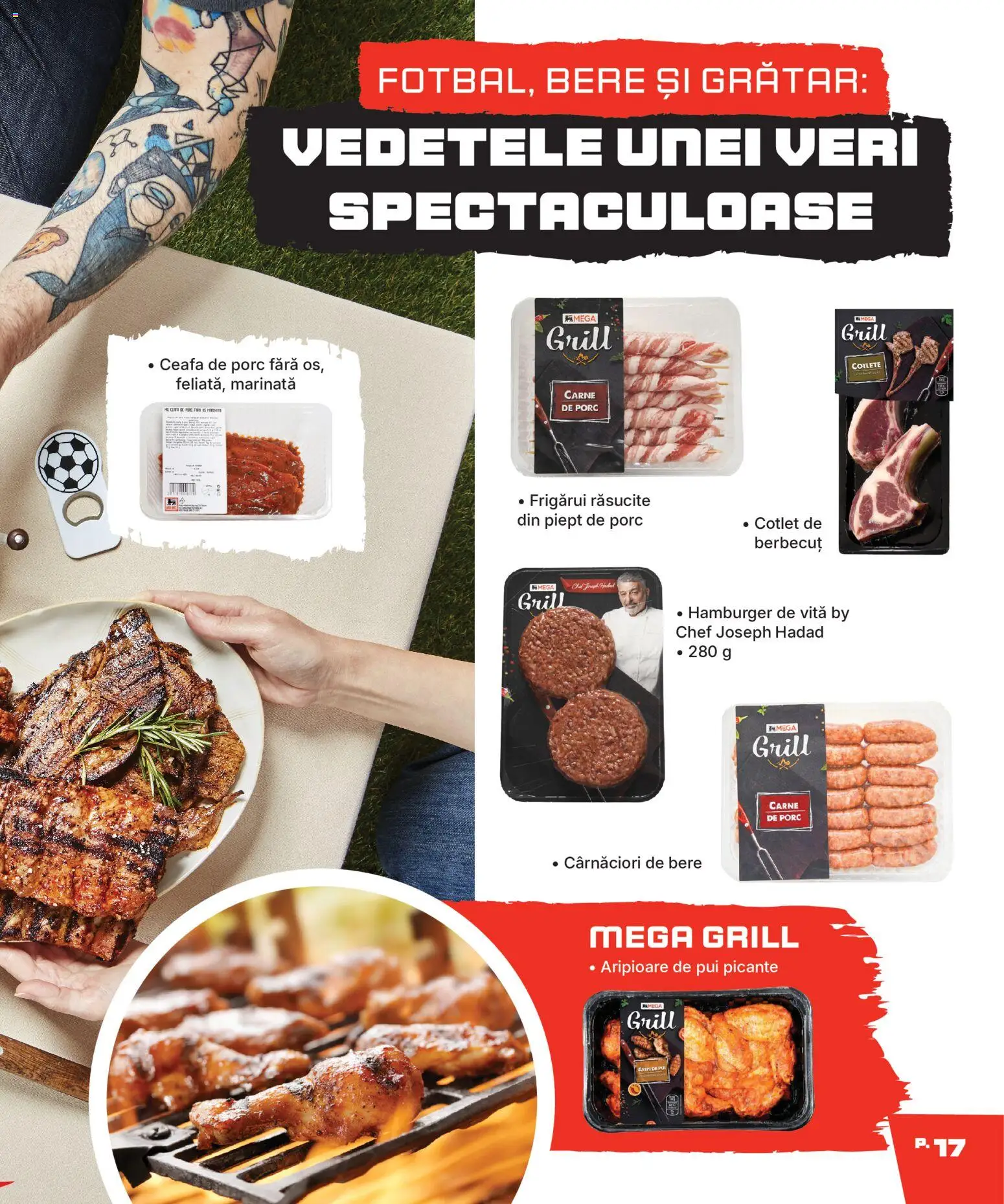 Catalog Mega Image 11 Iunie - 18 Iulie 2026 | Pagina 17 | Produse: Grill, Lait de coco, Hacıyatmaz Kedi Oyuncağı, Carne De Porc