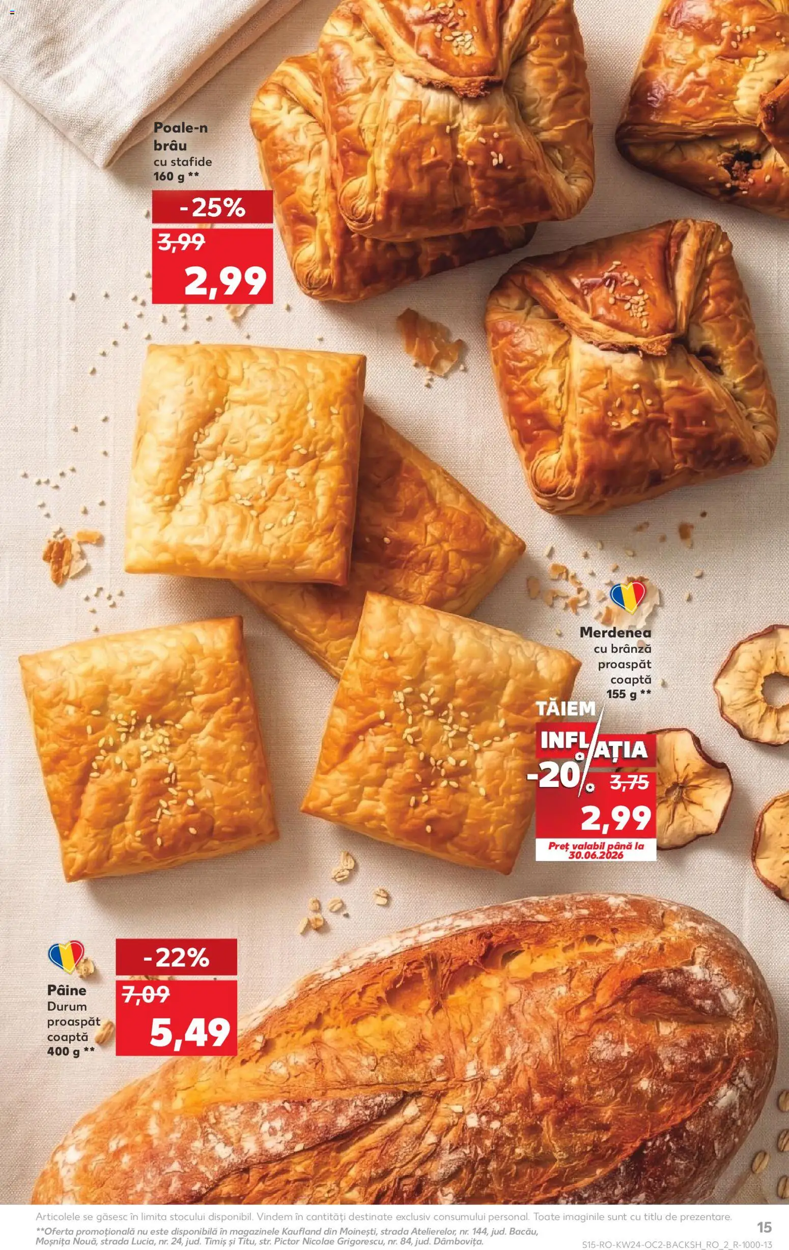 Catalog Kaufland 10 - 15 Iunie 2026 | Pagina 15 | Produse: Brânză, Pâine, Stafide
