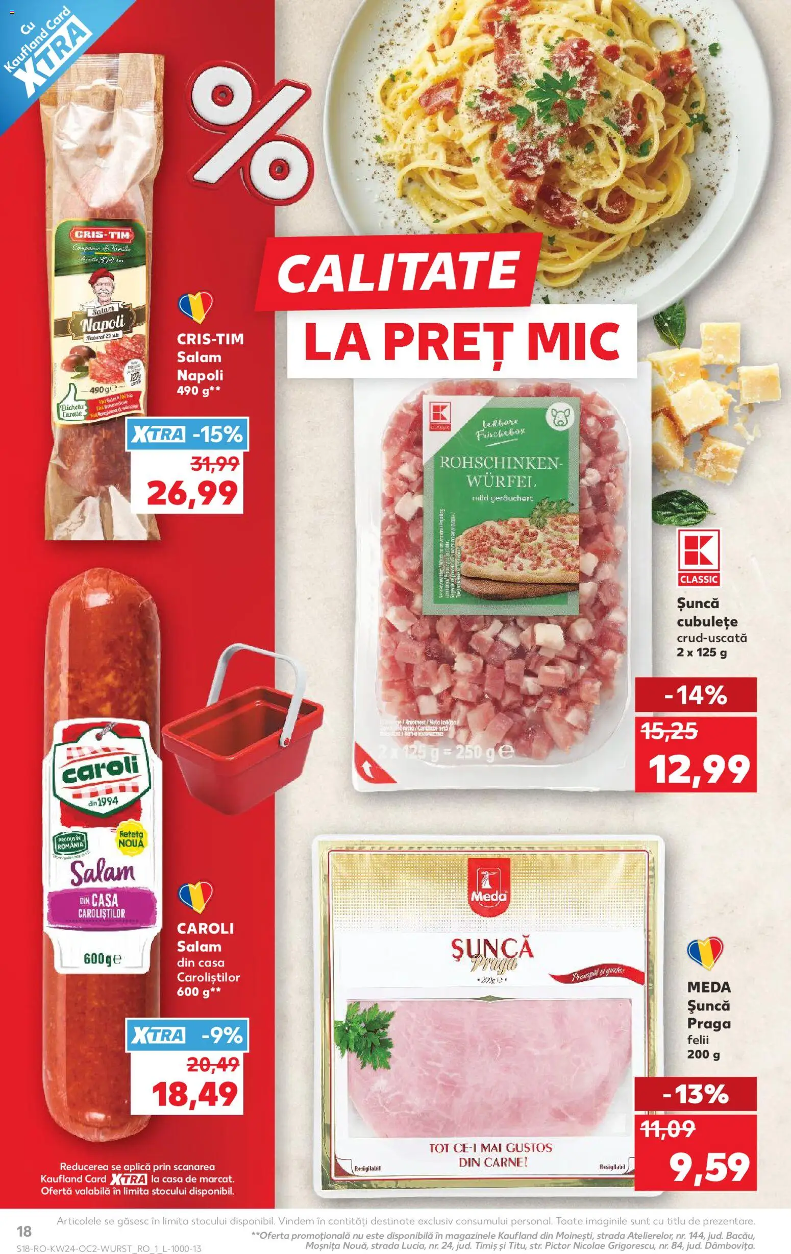 Catalog Kaufland 10 - 15 Iunie 2026 | Pagina 18 | Produse: Salam, Șuncă