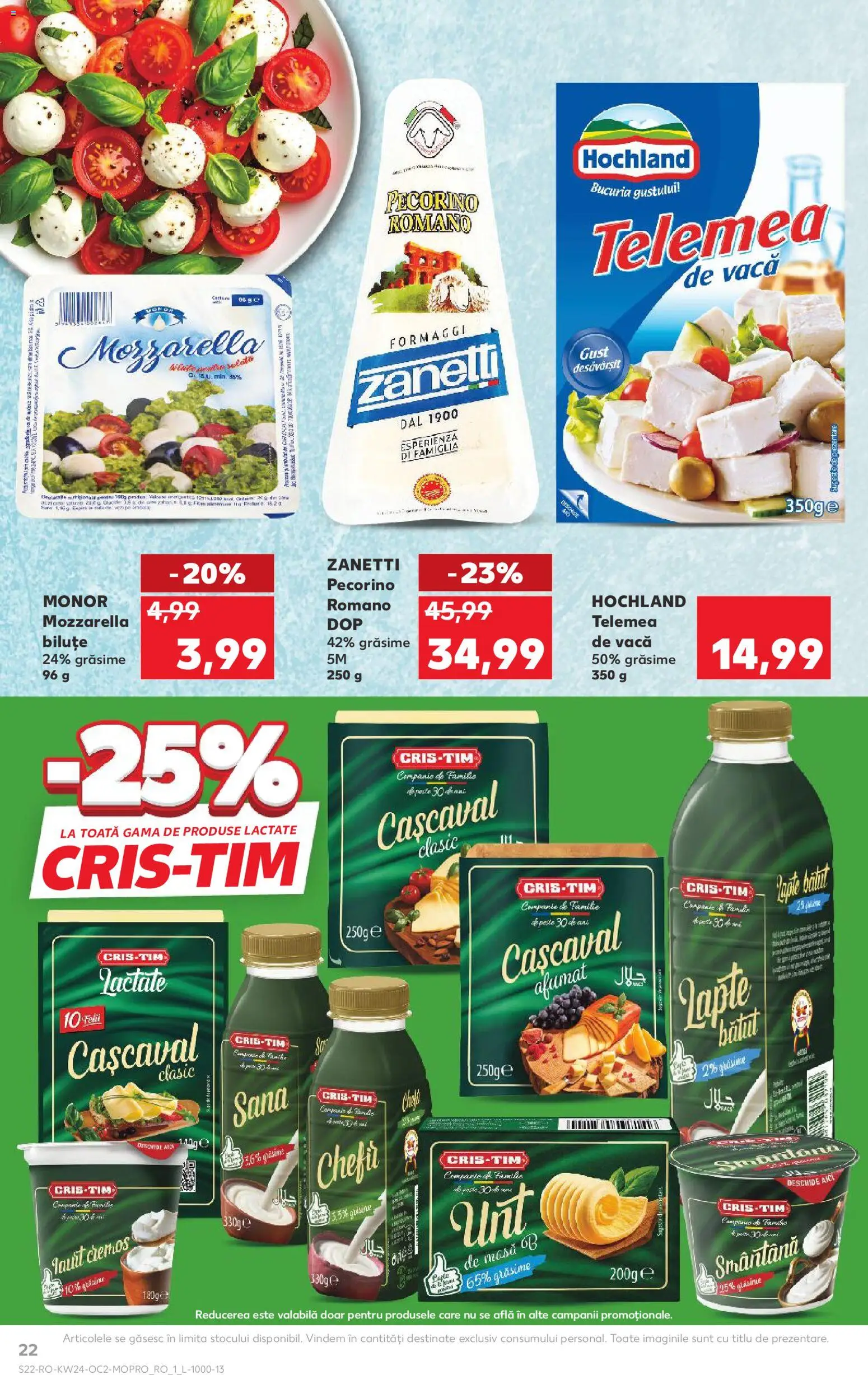 Catalog Kaufland 10 - 15 Iunie 2026 | Pagina 22 | Produse: Lapte, Iaurt, Paste, Smântână