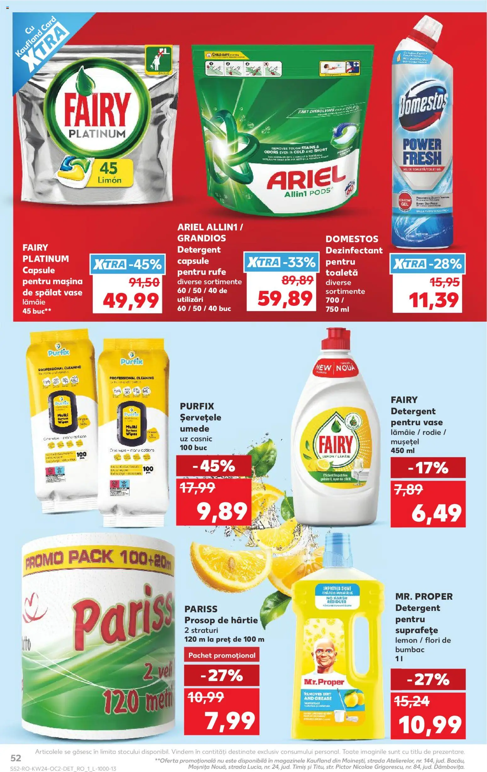Catalog Kaufland 10 - 15 Iunie 2026 | Pagina 52 | Produse: Mașină De Spălat, Mașină De Spălat Vase, Toaletă, Șervețele umede