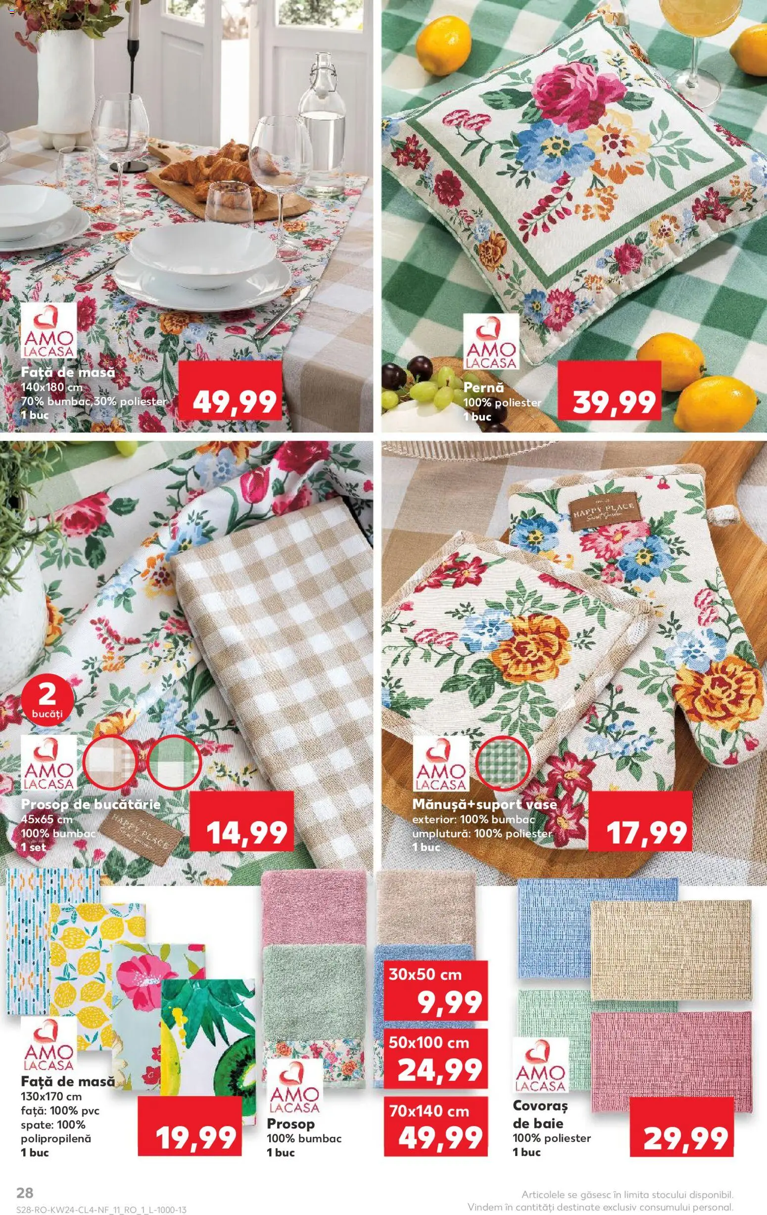 Catalog Kaufland 10 - 15 Iunie 2026 | Pagina 28 | Produse: Față de masă, Pernă, Masă, Bucătărie