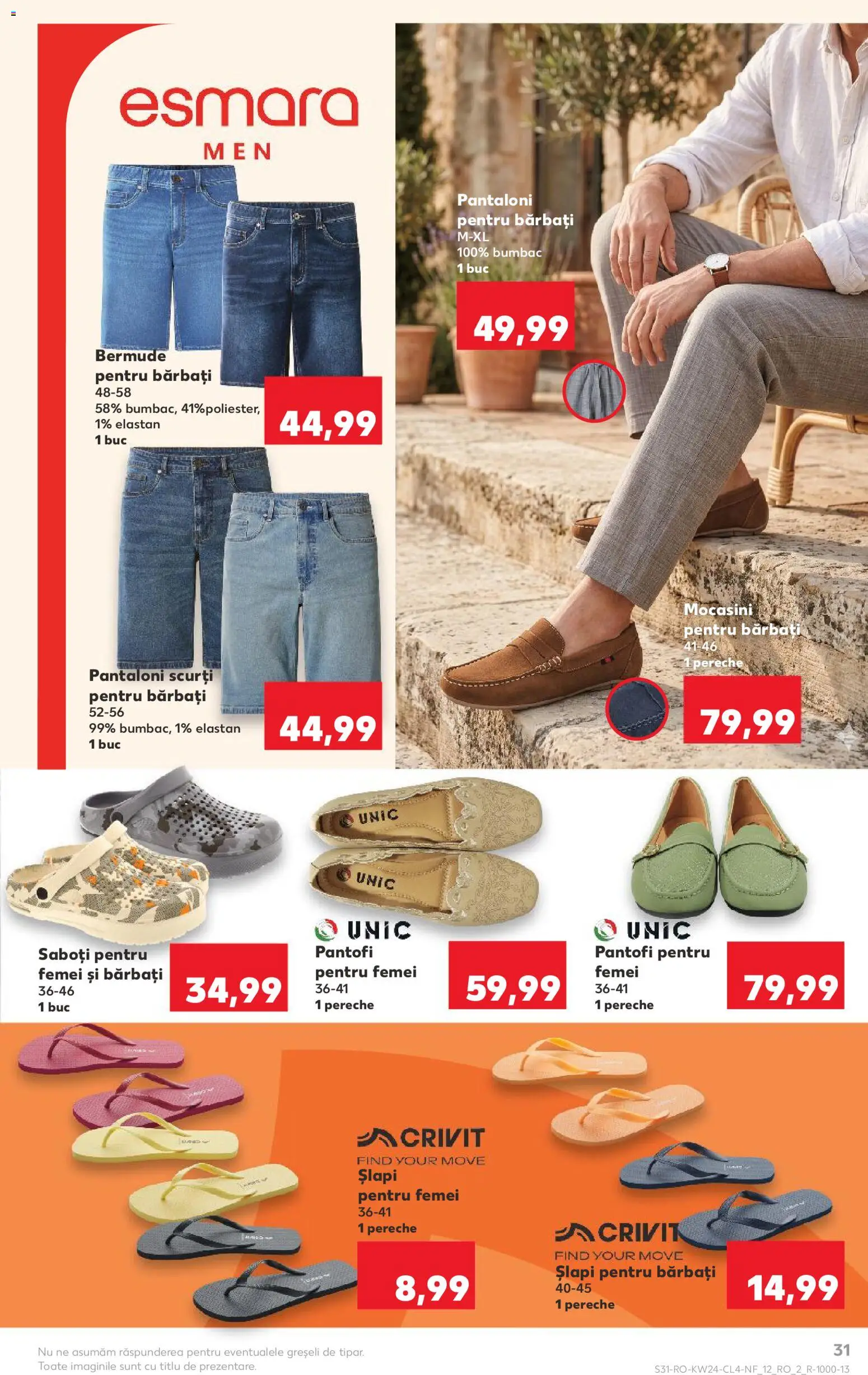 Catalog Kaufland 10 - 15 Iunie 2026 | Pagina 31 | Produse: Pantofi, Pantaloni, Mocasini, Șlapi
