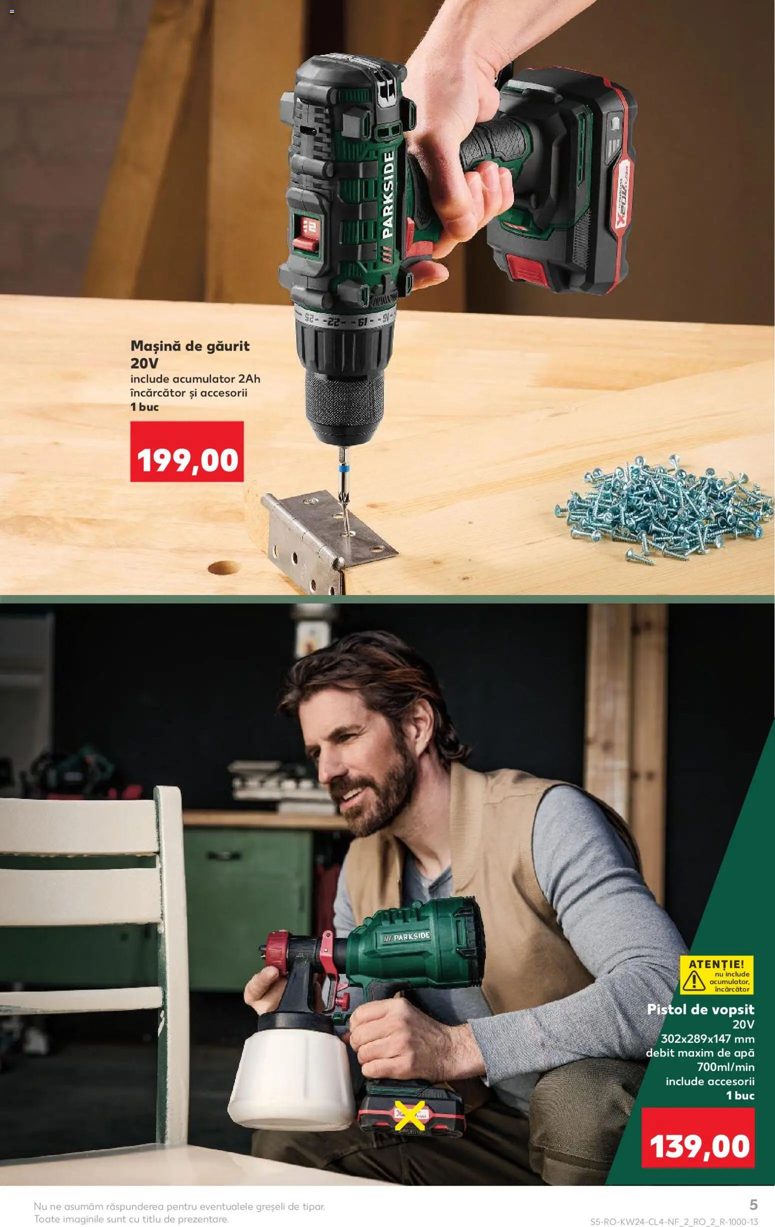 Catalog Kaufland 10 - 15 Iunie 2026 | Pagina 5 | Produse: Mașină de găurit, Încărcător, Apă