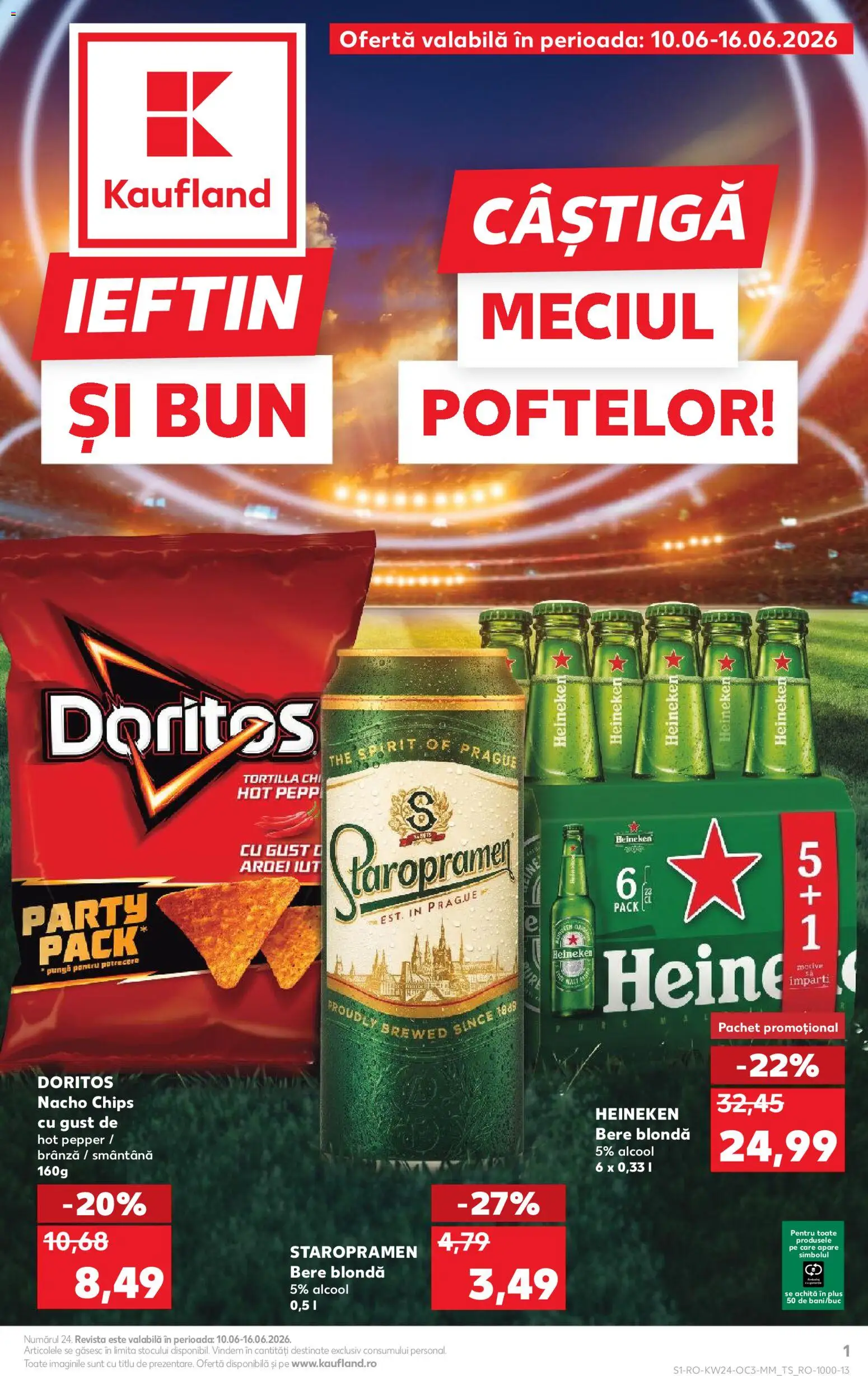 Catalog Kaufland 10 - 15 Iunie 2026 | Pagina 1 | Produse: Ardei, Brânză, Bere, Smântână