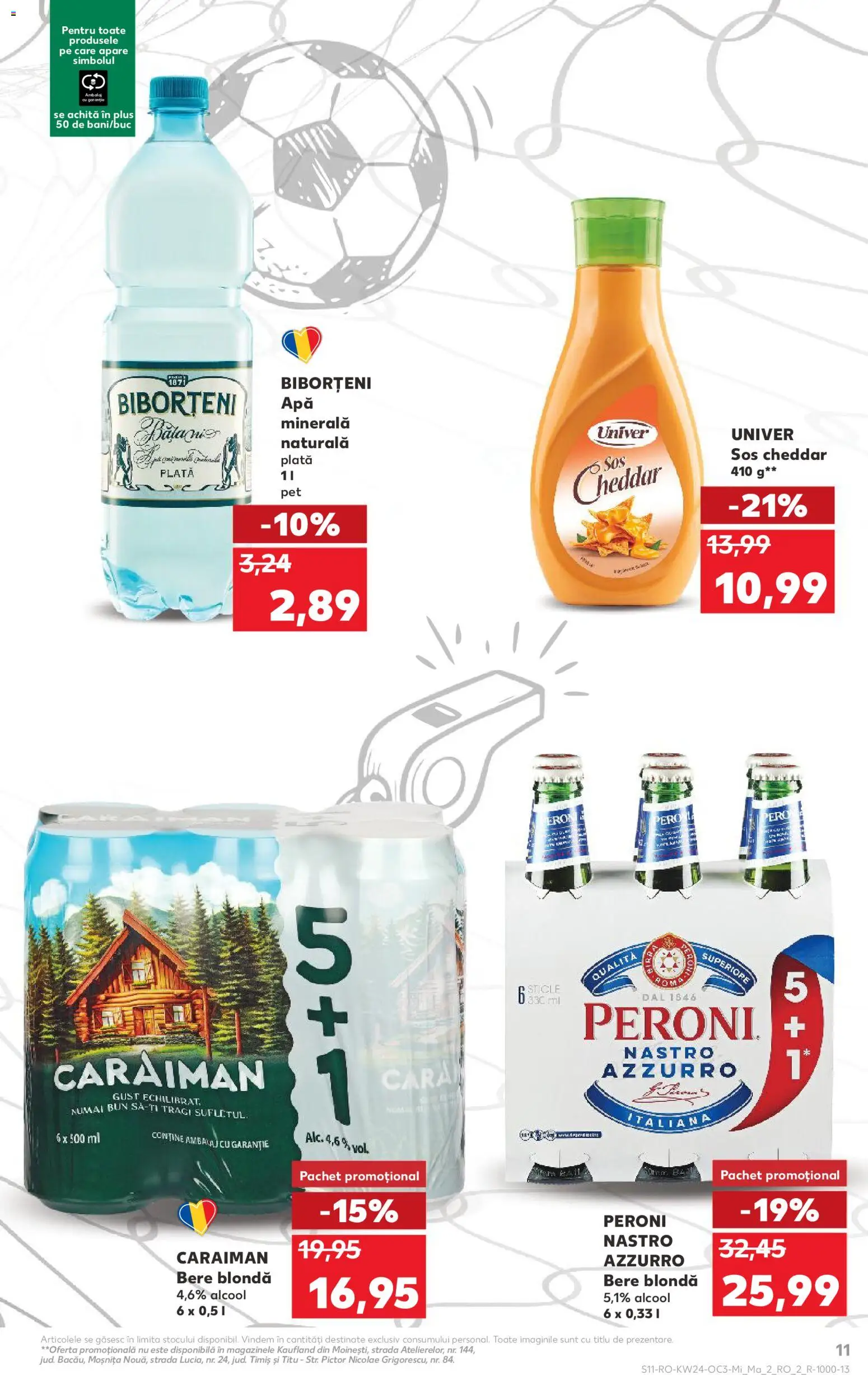 Catalog Kaufland 10 - 15 Iunie 2026 | Pagina 11 | Produse: Yazı tahtası kalemi, Bere, Apă, Sos