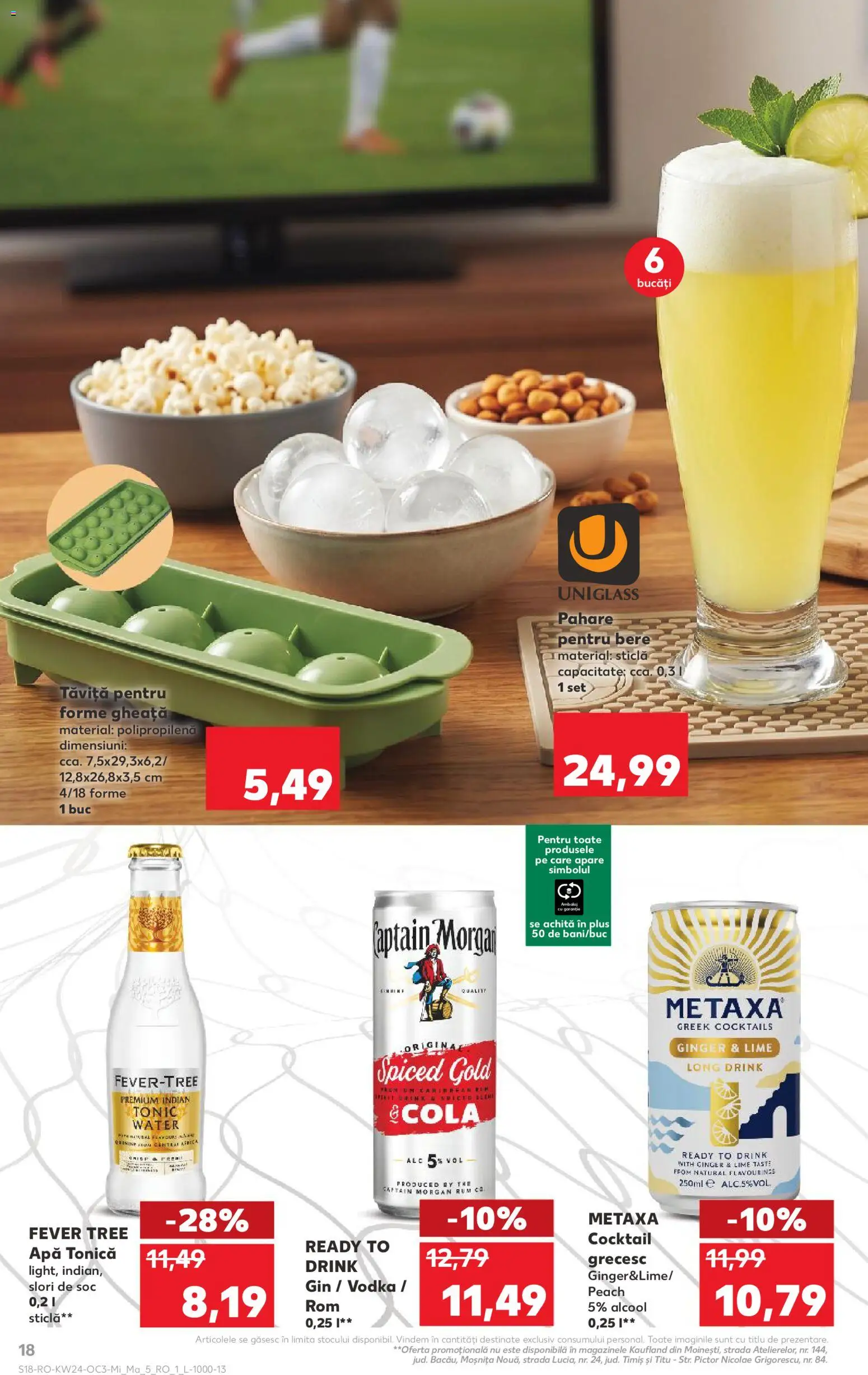 Catalog Kaufland 10 - 15 Iunie 2026 | Pagina 18 | Produse: Pahare, Cocktail, Rom, Apă