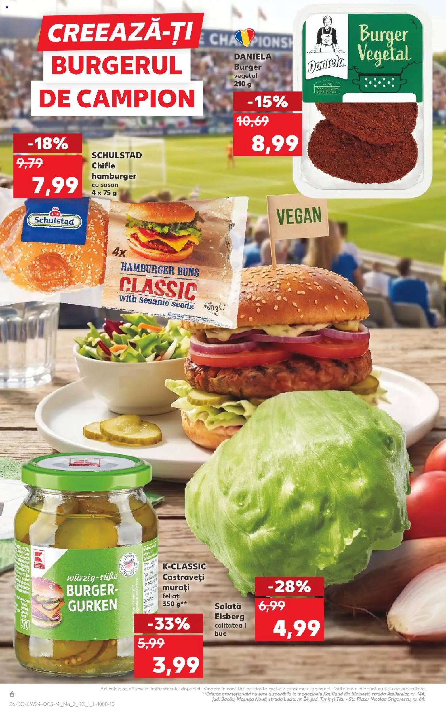 Catalog Kaufland 10 - 15 Iunie 2026 | Pagina 6 | Produse: Castraveți, Burger, Salată