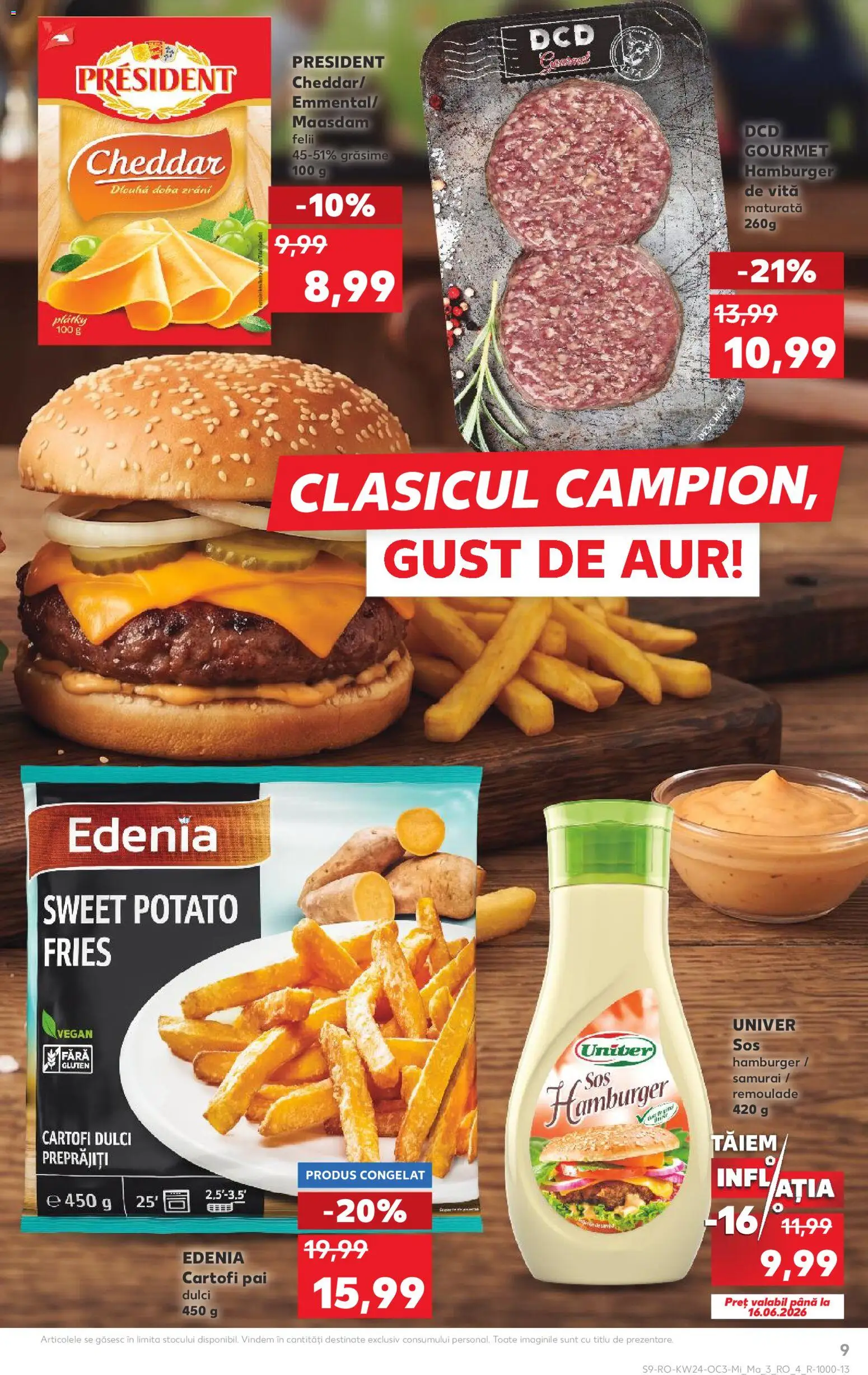 Catalog Kaufland 10 - 15 Iunie 2026 | Pagina 9 | Produse: Taneli organik hardal, Burger, Cartofi, Sos
