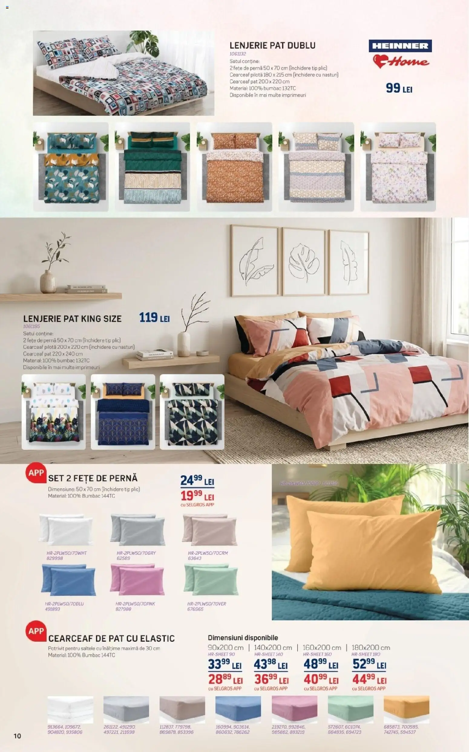 Catalog Selgros 5 Iunie - 4 Iulie 2026 | Pagina 10 | Produse: Pat, Pernă, Pilotă