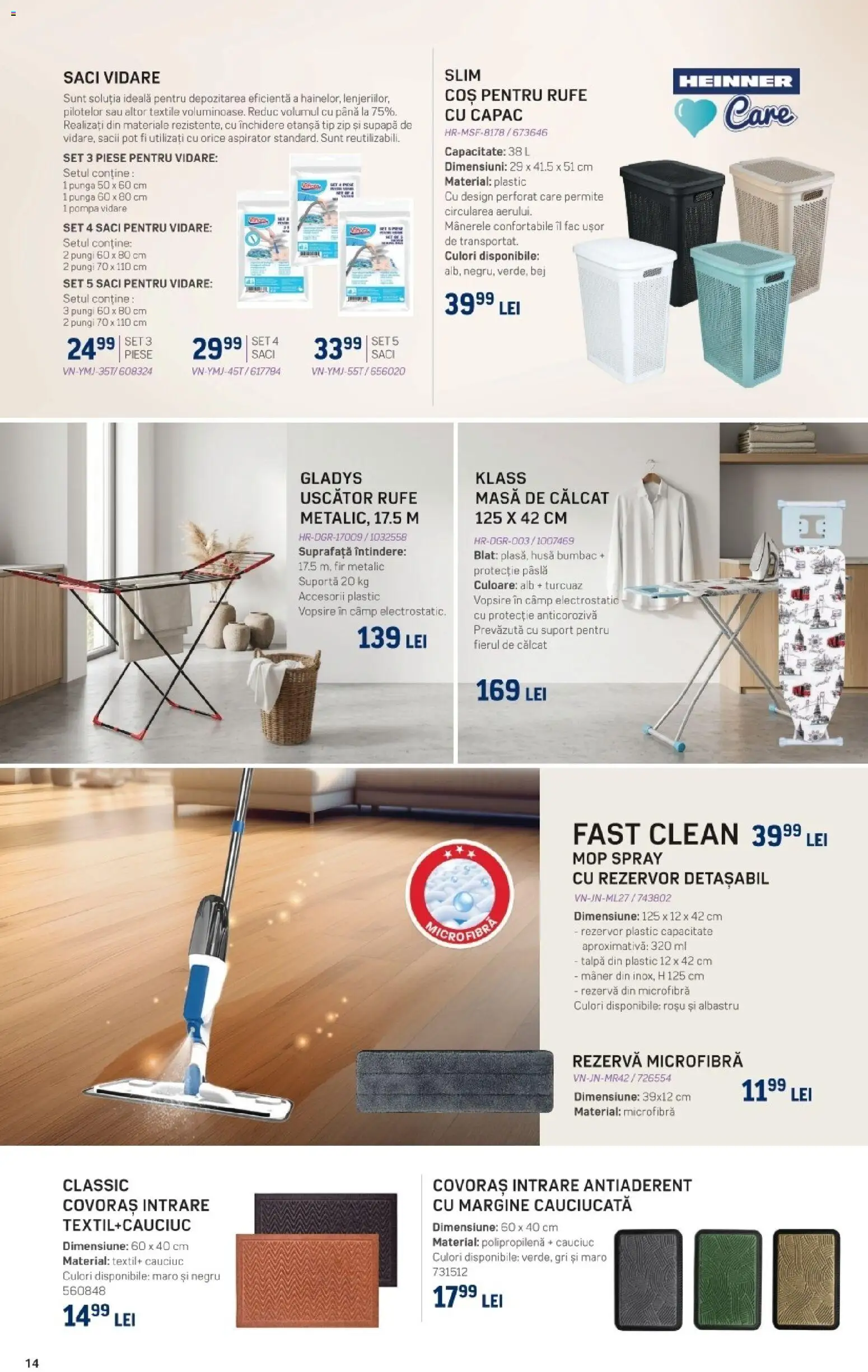 Catalog Selgros 5 Iunie - 4 Iulie 2026 | Pagina 14 | Produse: Pungă, Coș, Uscător rufe, Masă de călcat