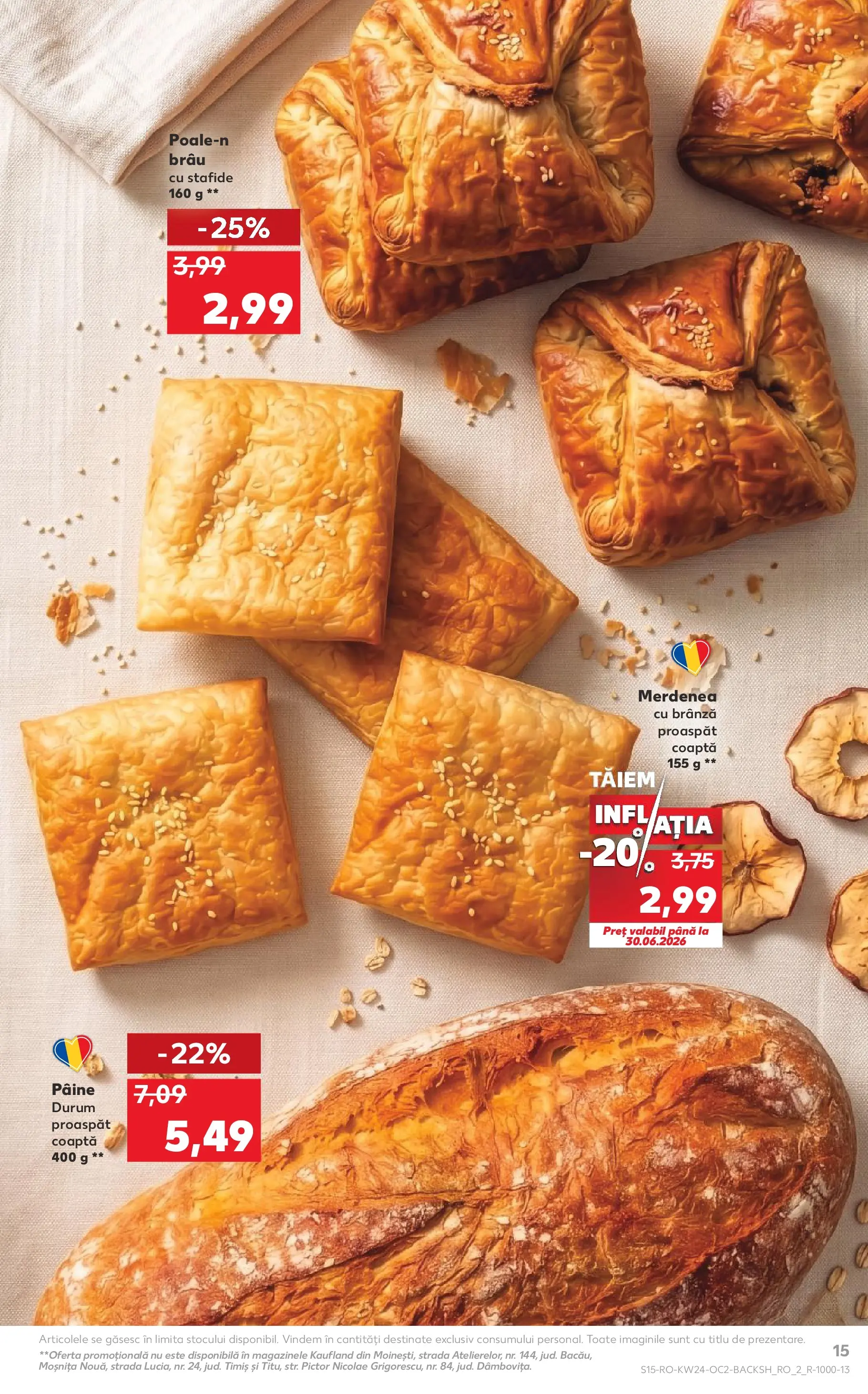 Catalog Kaufland 10 - 15 Iunie 2026 | Pagina 15 | Produse: Brânză, Pâine, Stafide