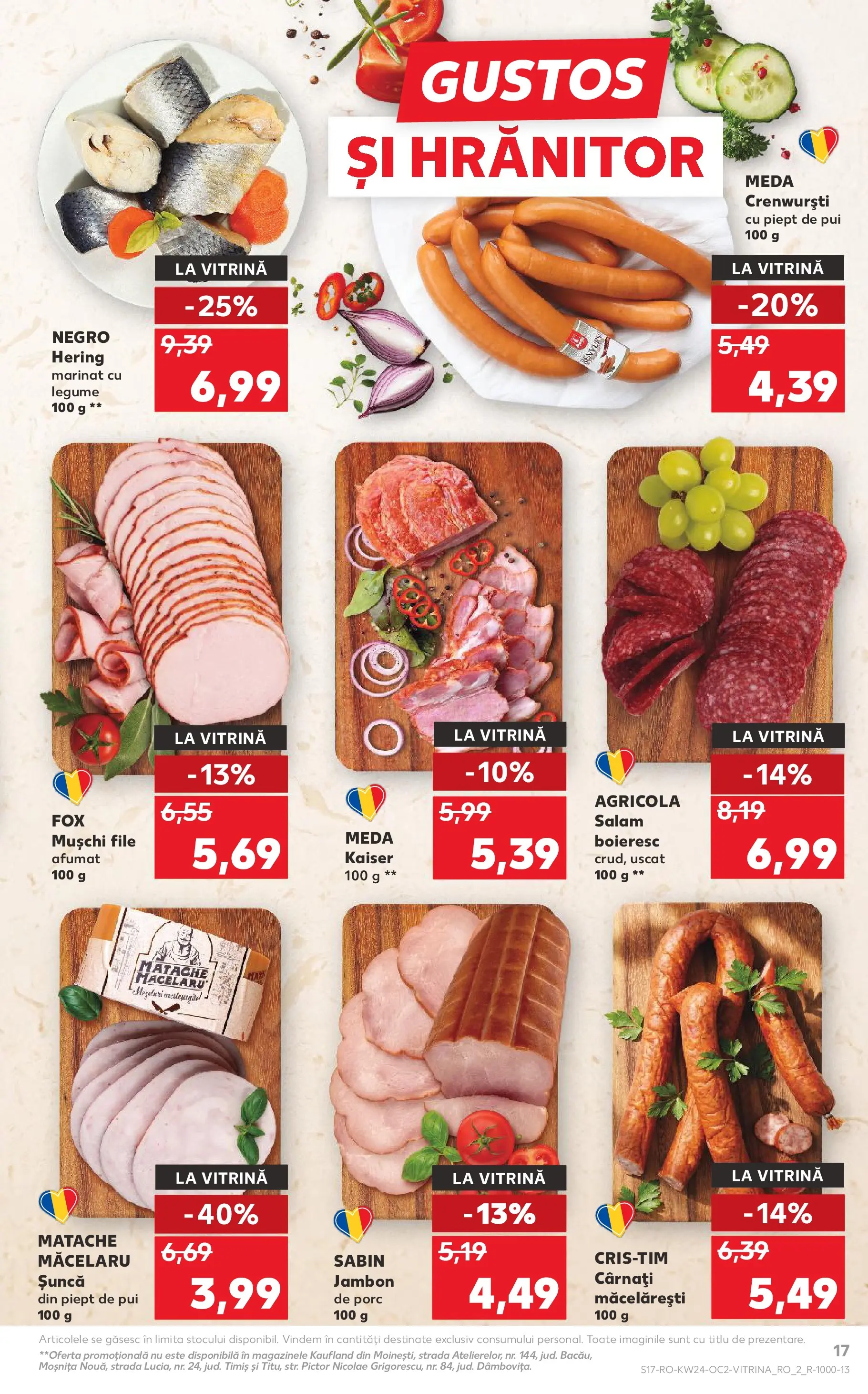 Catalog Kaufland 10 - 15 Iunie 2026 | Pagina 17 | Produse: Hacıyatmaz Kedi Oyuncağı, Vitrină, Salam, Șuncă