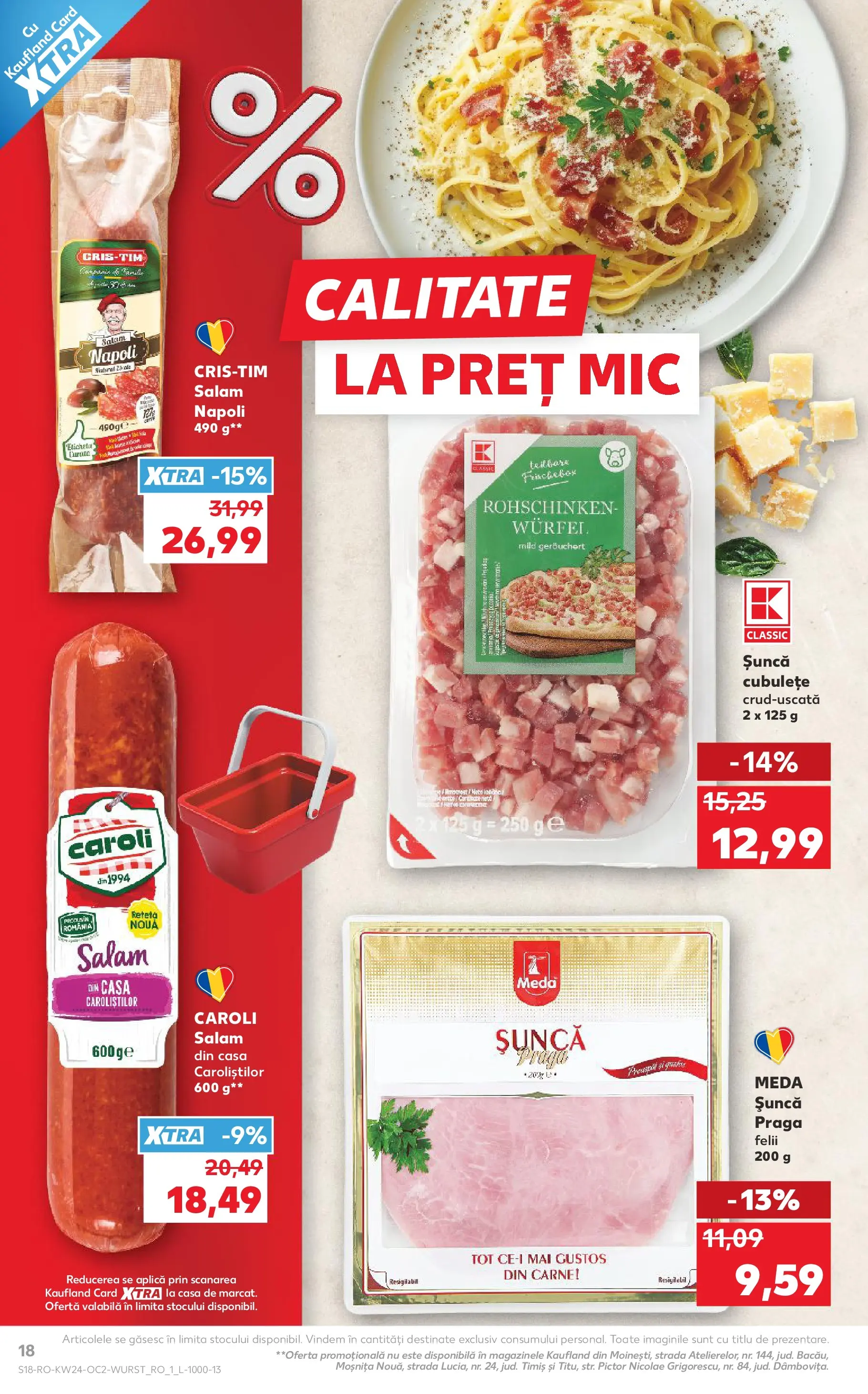 Catalog Kaufland 10 - 15 Iunie 2026 | Pagina 18 | Produse: Salam, Șuncă