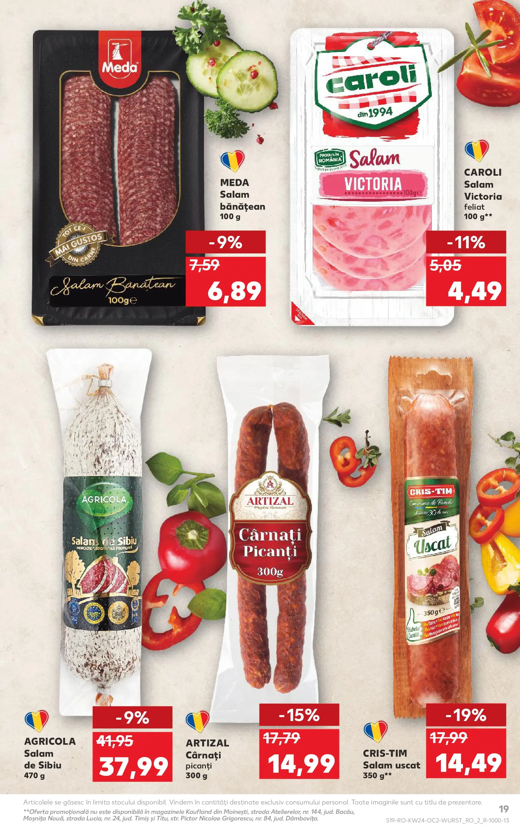 Catalog Kaufland 10 - 15 Iunie 2026 | Pagina 19 | Produse: Salam, Cârnați