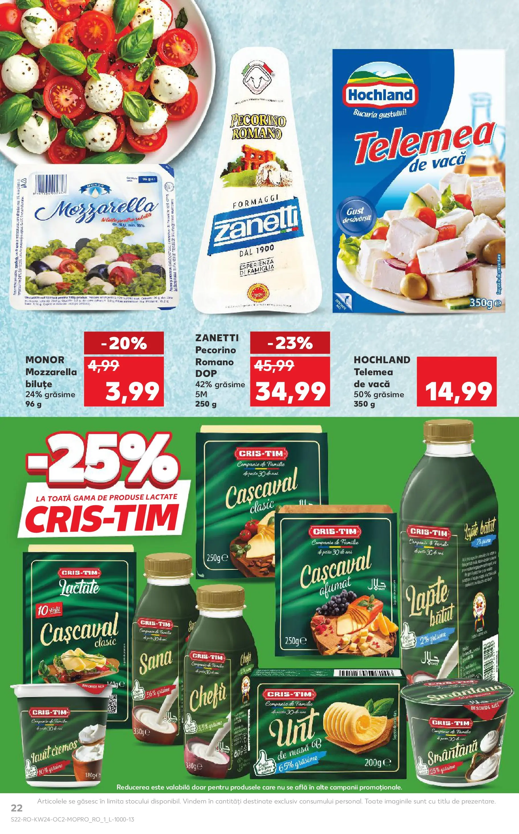Catalog Kaufland 10 - 15 Iunie 2026 | Pagina 22 | Produse: Masă, Cașcaval, Lapte, Smântână