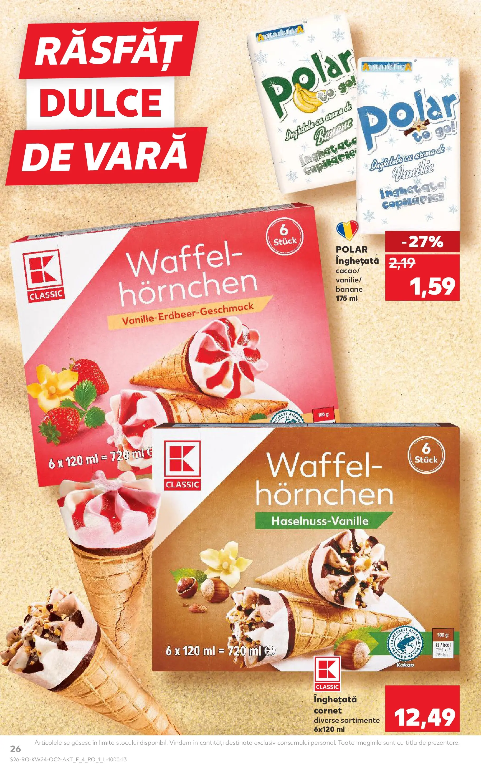 Catalog Kaufland 10 - 15 Iunie 2026 | Pagina 26 | Produse: Banane, Înghețată