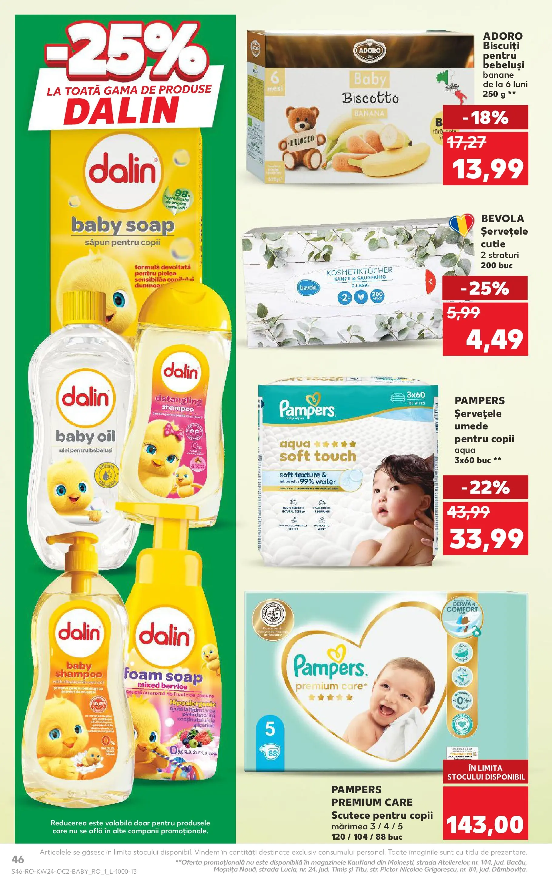 Catalog Kaufland 10 - 15 Iunie 2026 | Pagina 46 | Produse: Ulei, Banane, Șervețele umede, Biscuiți