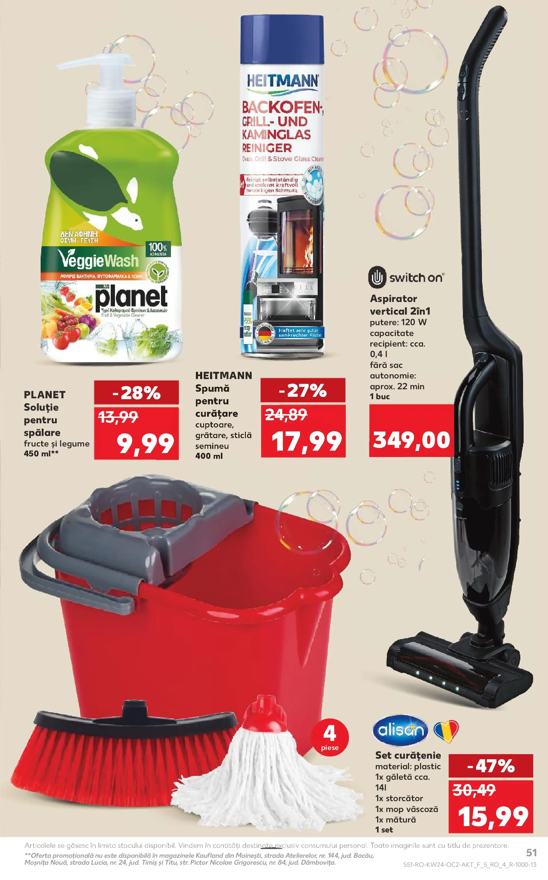 Catalog Kaufland 10 - 15 Iunie 2026 | Pagina 51 | Produse: Aspirator, Storcător, Mop, Legume