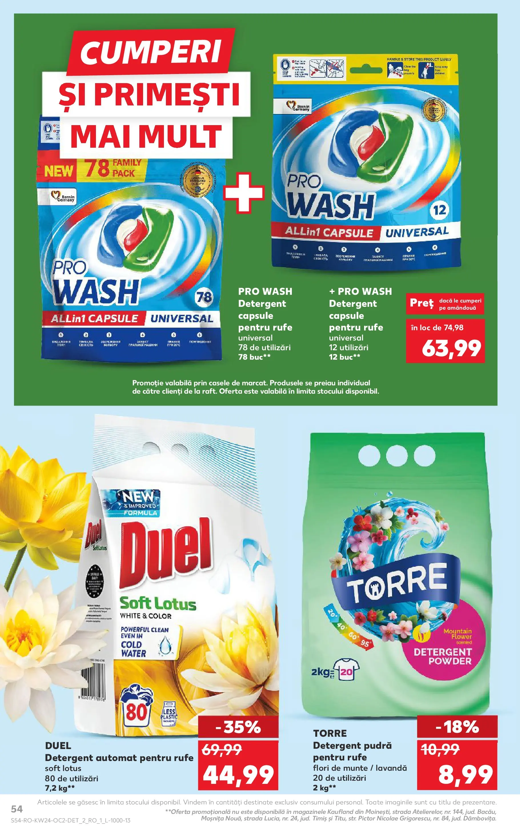 Catalog Kaufland 10 - 15 Iunie 2026 | Pagina 54 | Produse: Pomelo, Kedi Ödül Oyuncakları, Pudră, Detergent