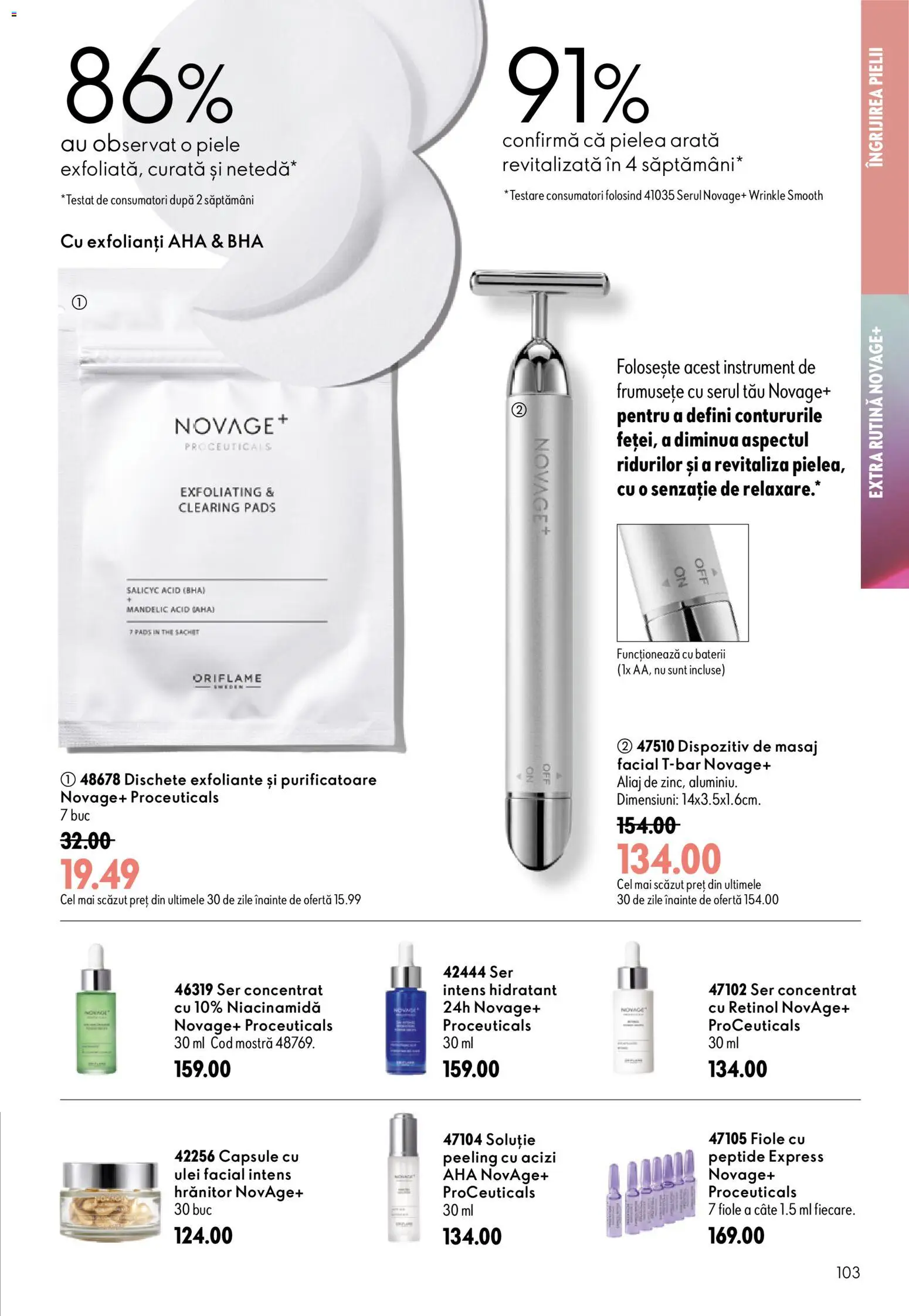 Catalog Oriflame 8 - 27 Iulie 2026 | Pagina 103 | Produse: Baterii, Peeling, Ulei
