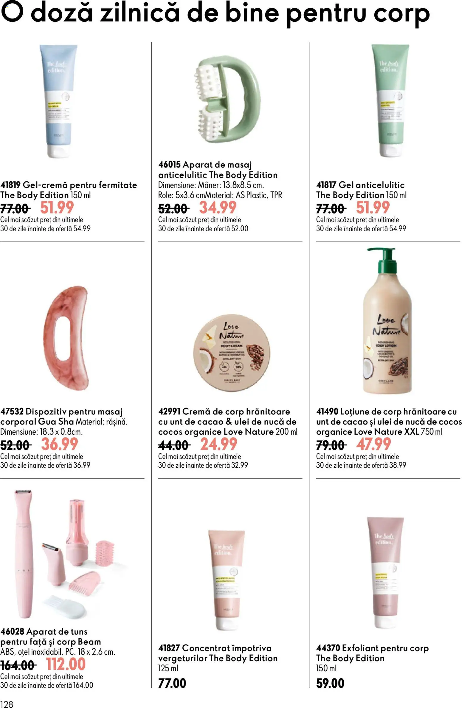 Catalog Oriflame 8 - 27 Iulie 2026 | Pagina 128 | Produse: Body, Unt, Ulei, Cremă de corp