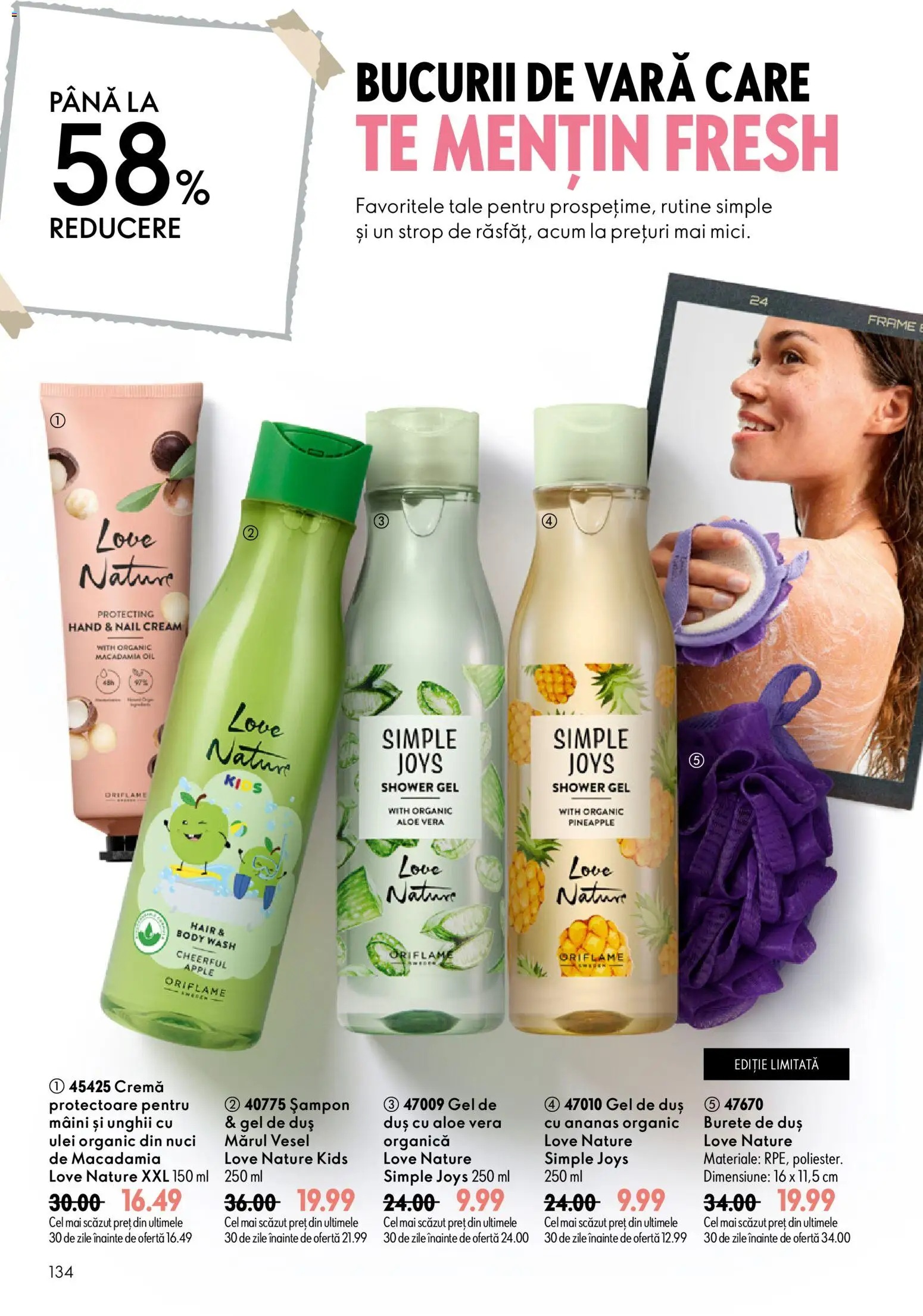 Catalog Oriflame 8 - 27 Iulie 2026 | Pagina 134 | Produse: Body, Duș, Șampon, Apple
