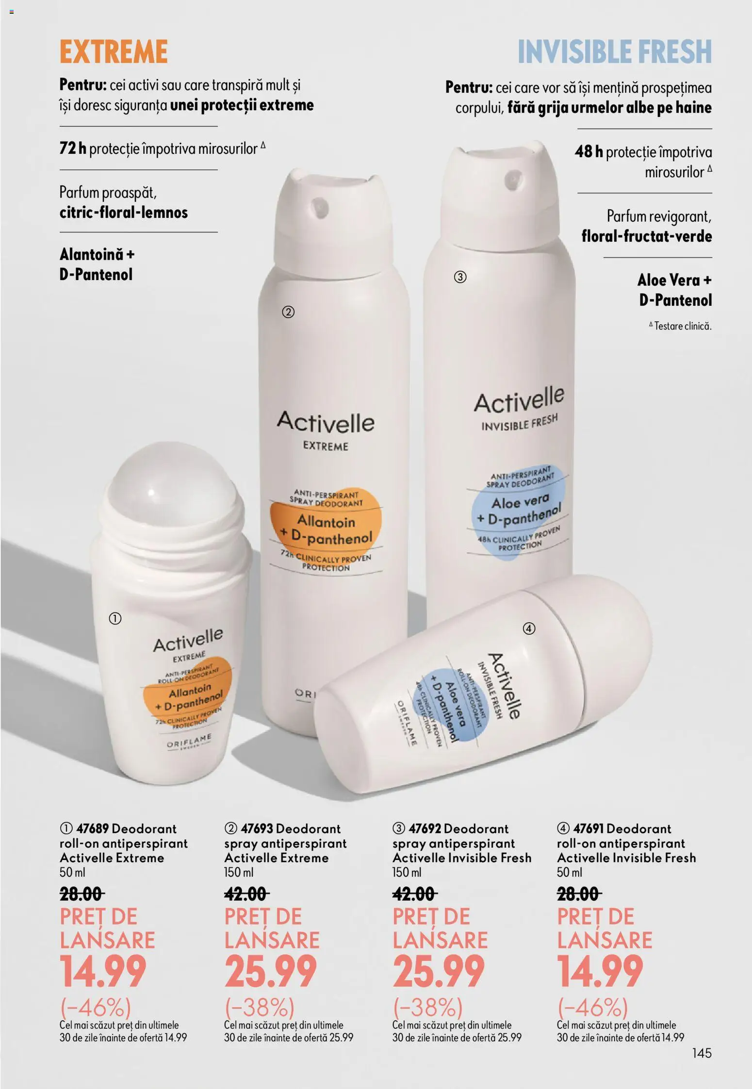 Catalog Oriflame 8 - 27 Iulie 2026 | Pagina 145 | Produse: Aloe vera, Parfum, Deodorant, Haine