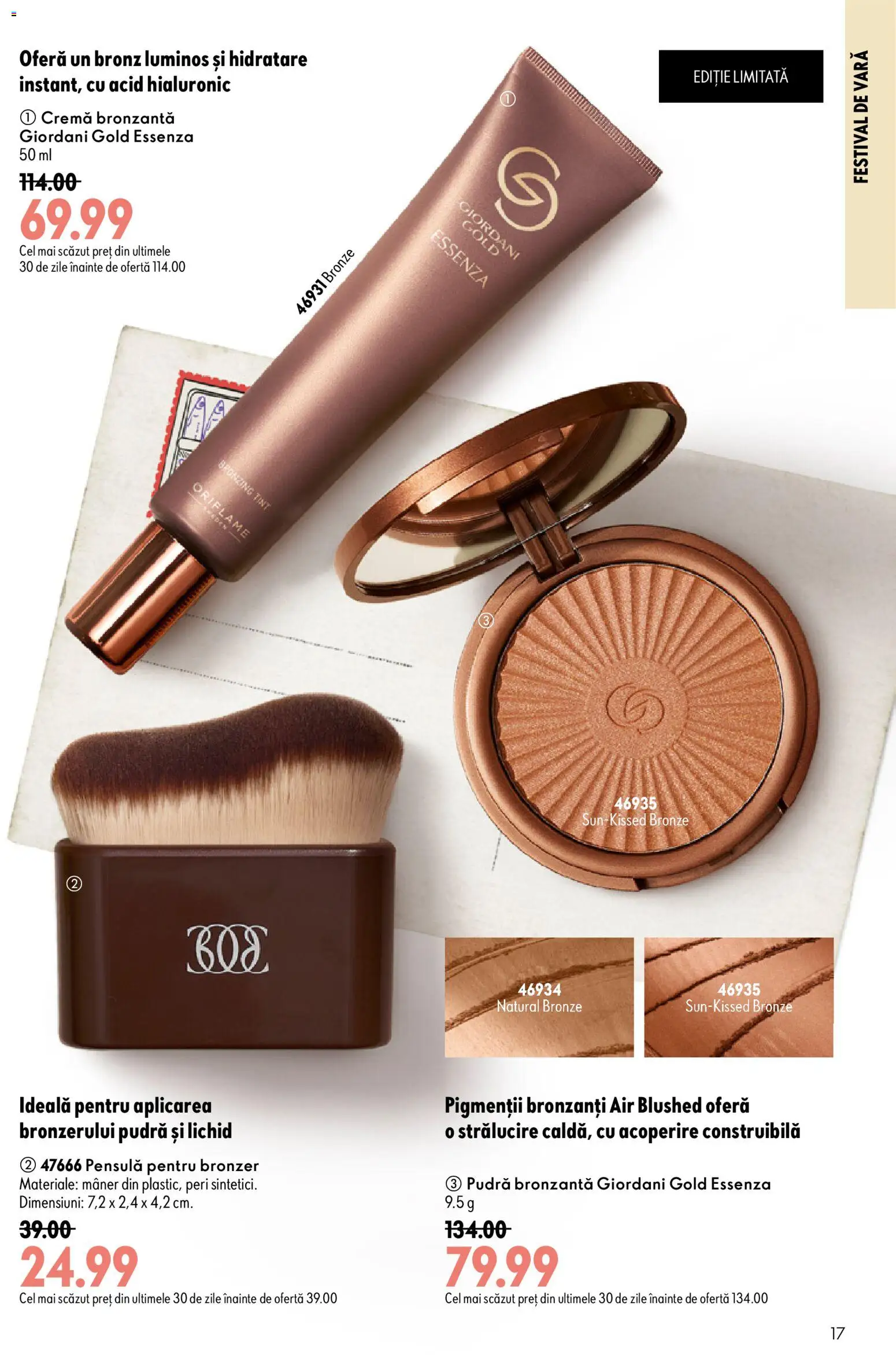 Catalog Oriflame 8 - 27 Iulie 2026 | Pagina 17 | Produse: Mâner, Pudră, Bronzer, Cremă