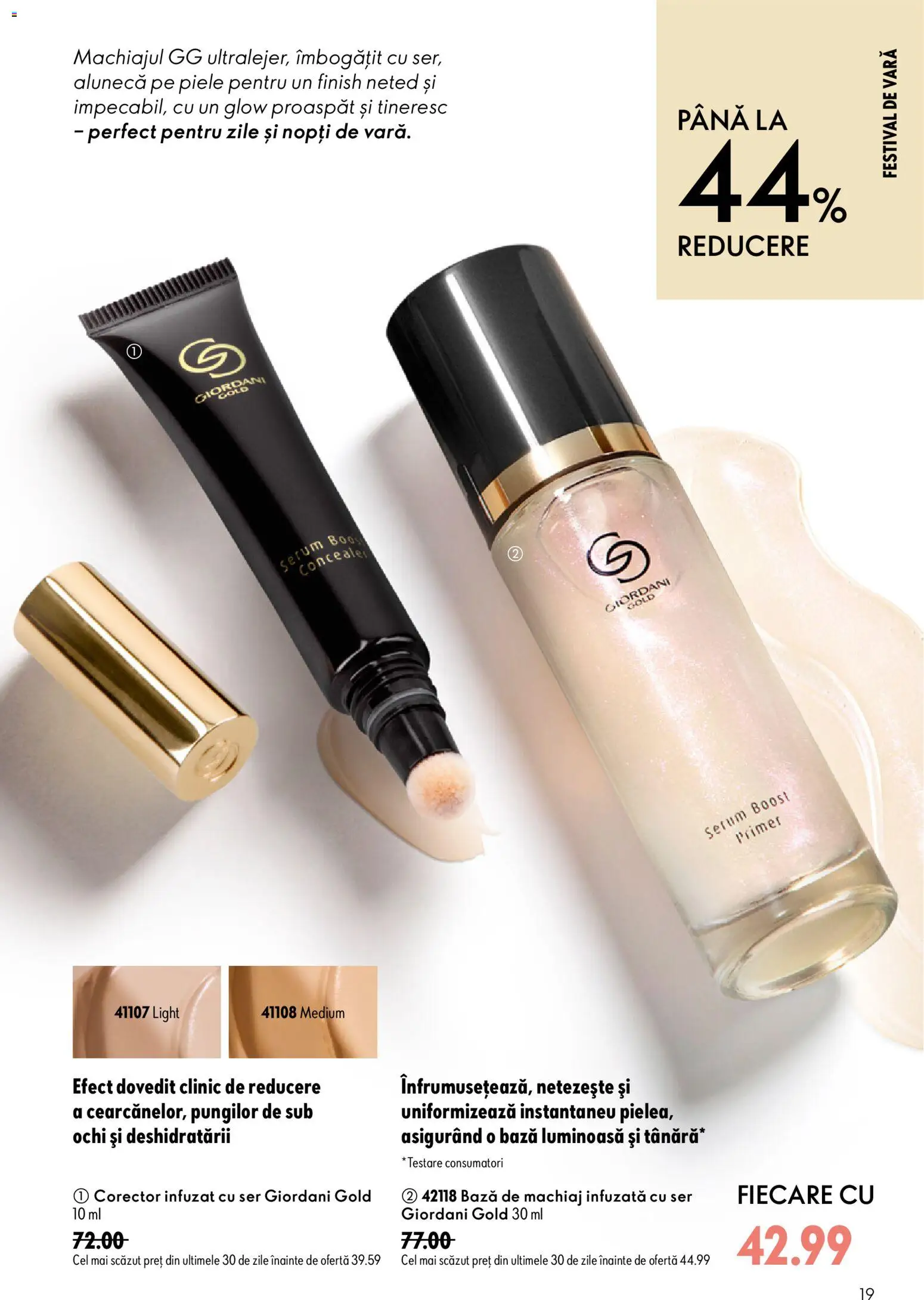 Catalog Oriflame 8 - 27 Iulie 2026 | Pagina 19 | Produse: Serum, Bază de machiaj, Machiaj, Concealer