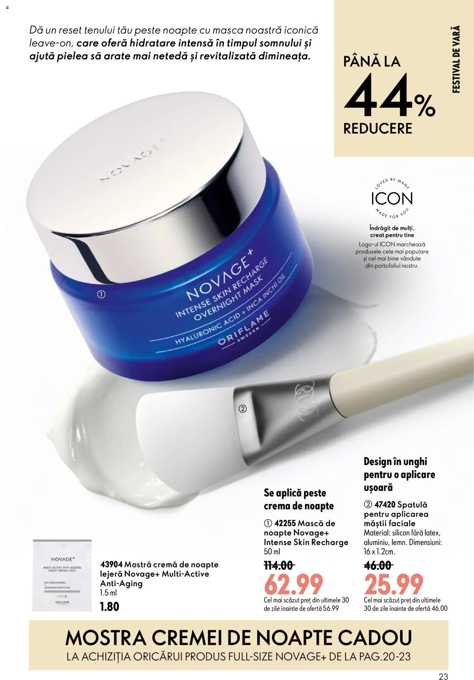 Catalog Oriflame 8 - 27 Iulie 2026 | Pagina 23 | Produse: Cremă de noapte, Cremă, Pește