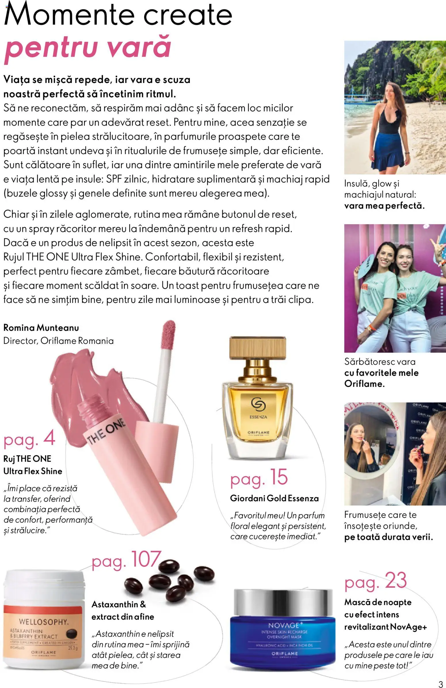 Catalog Oriflame 8 - 27 Iulie 2026 | Pagina 3 | Produse: Afine, Parfum, Ruj, Pește