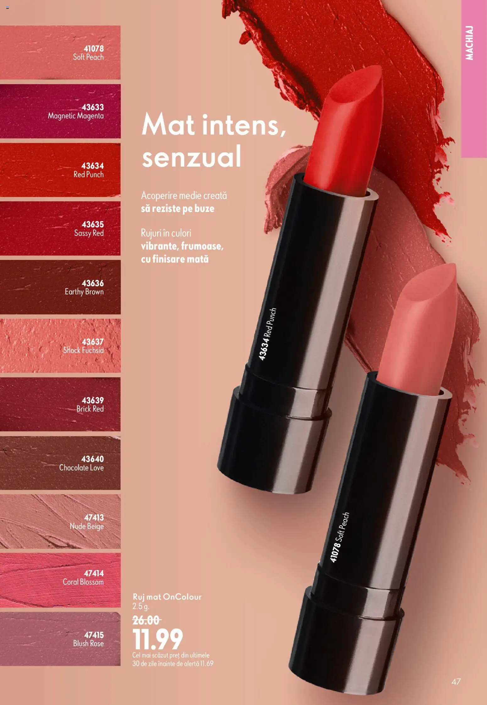 Catalog Oriflame 8 - 27 Iulie 2026 | Pagina 47 | Produse: Machiaj, Blush, Ruj