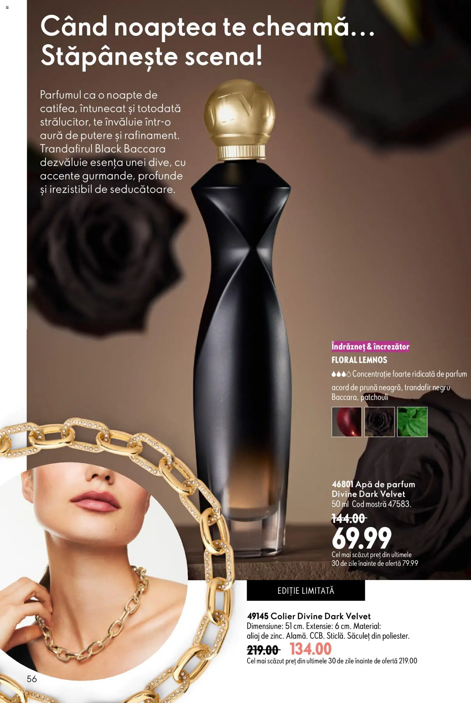 Catalog Oriflame 8 - 27 Iulie 2026 | Pagina 56 | Produse: Apă de parfum, Trandafir, Colier, Apă