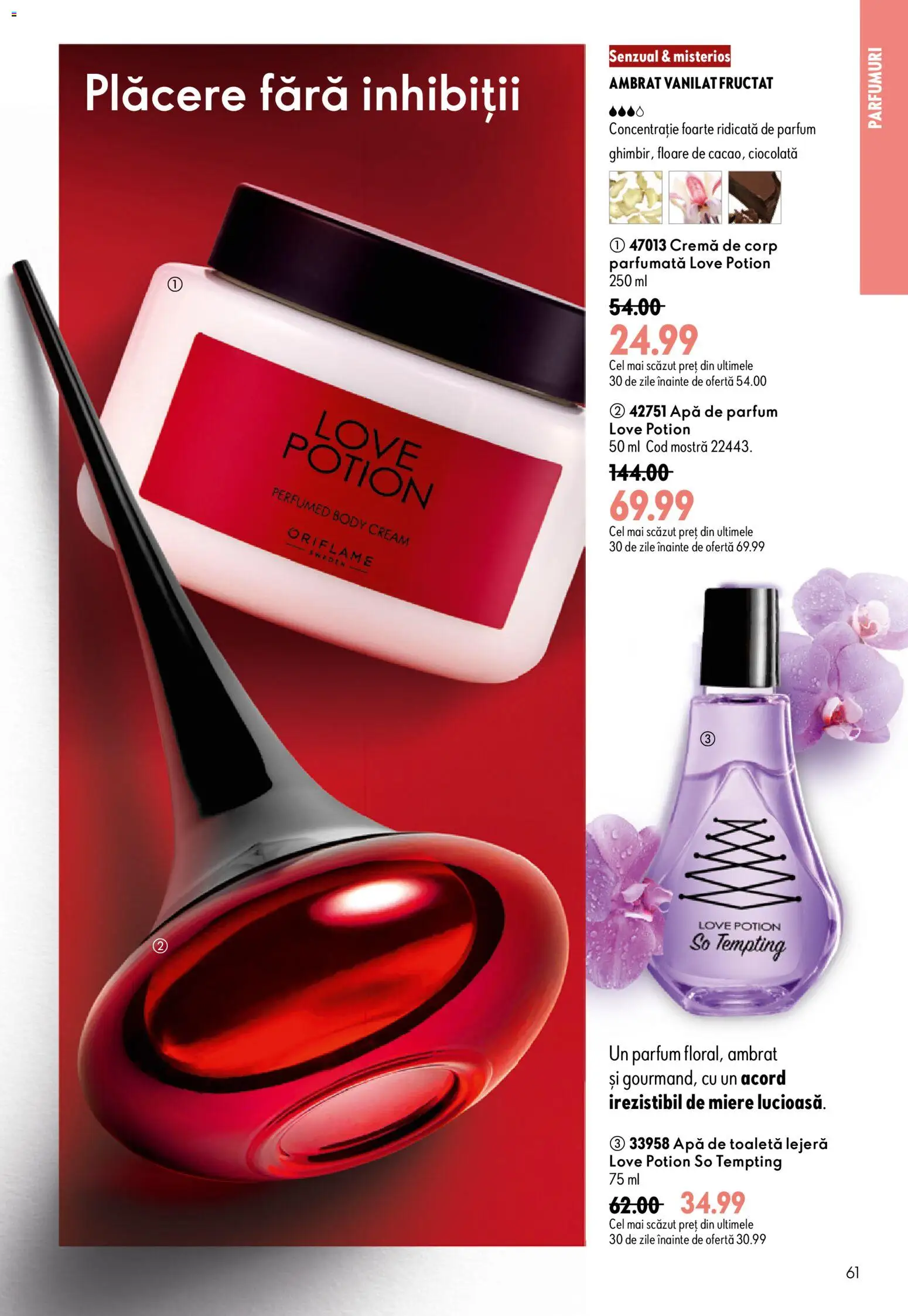 Catalog Oriflame 8 - 27 Iulie 2026 | Pagina 61 | Produse: Apă de parfum, Parfum, Cremă de corp, Apă