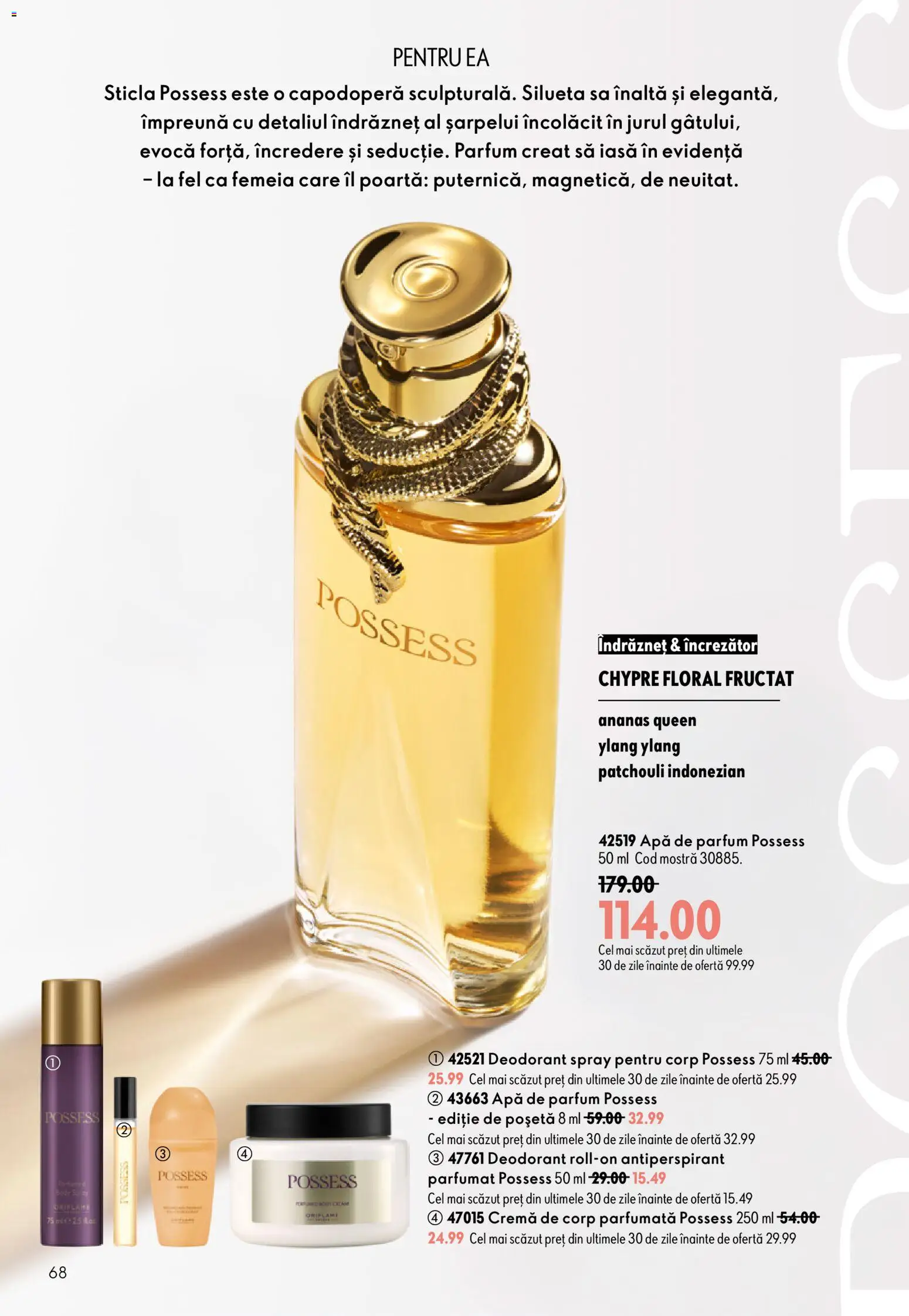 Catalog Oriflame 8 - 27 Iulie 2026 | Pagina 68 | Produse: Cremă, Cremă de corp, Deodorant, Apă